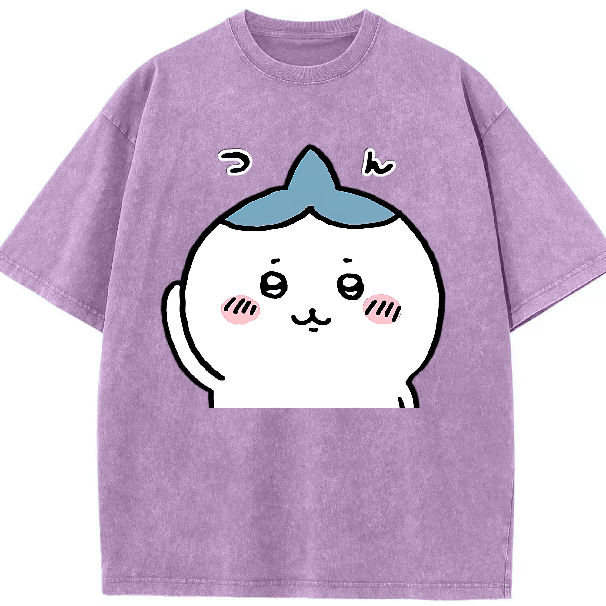 （画像用） ちいかわ ハチワレ Chii-kawa hachiware 綿100% ヴィンテージ風 半袖Tシャツ（フロントプリント）