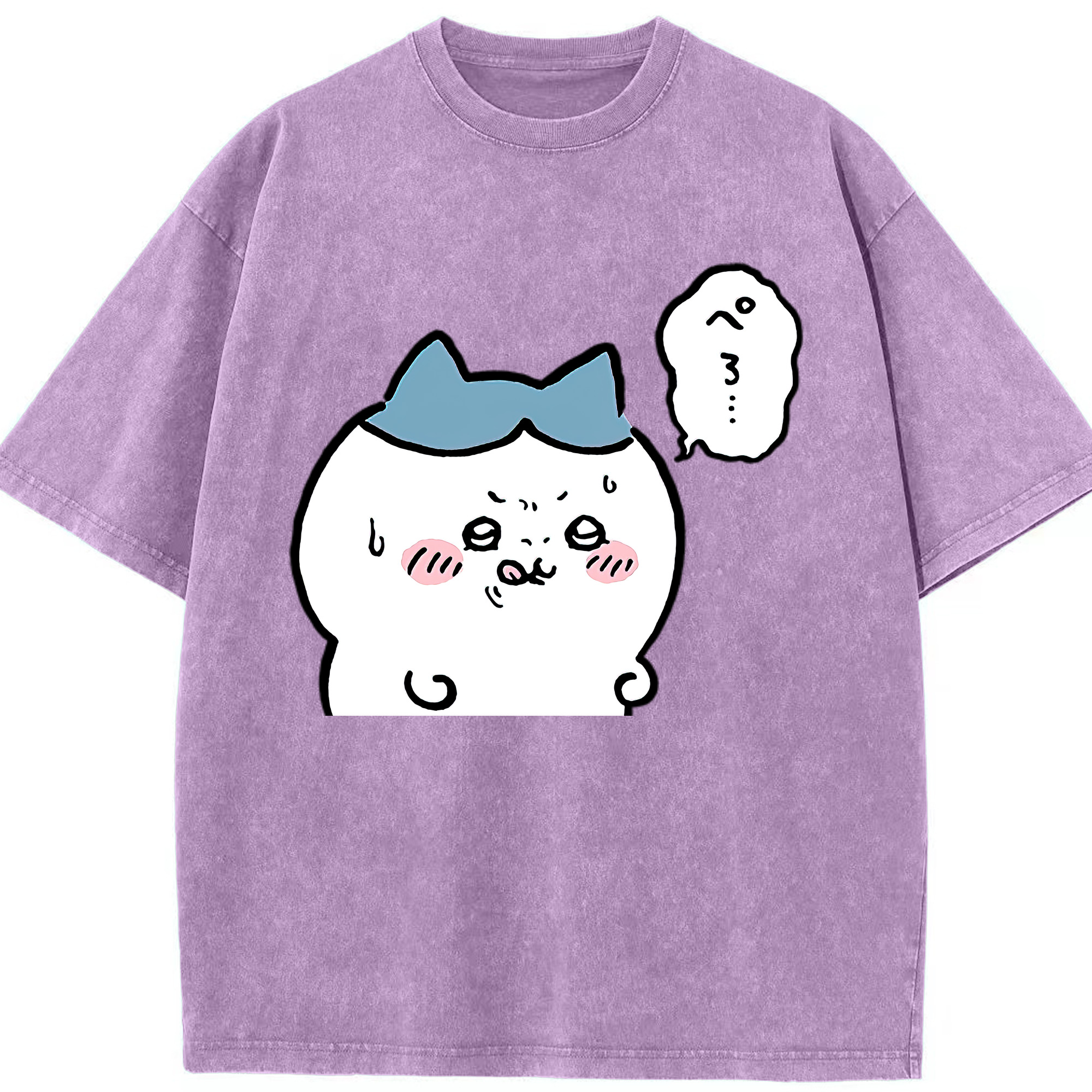 （画像用） ちいかわ ハチワレ Chii-kawa hachiware 綿100% ヴィンテージ風 半袖Tシャツ（フロントプリント）