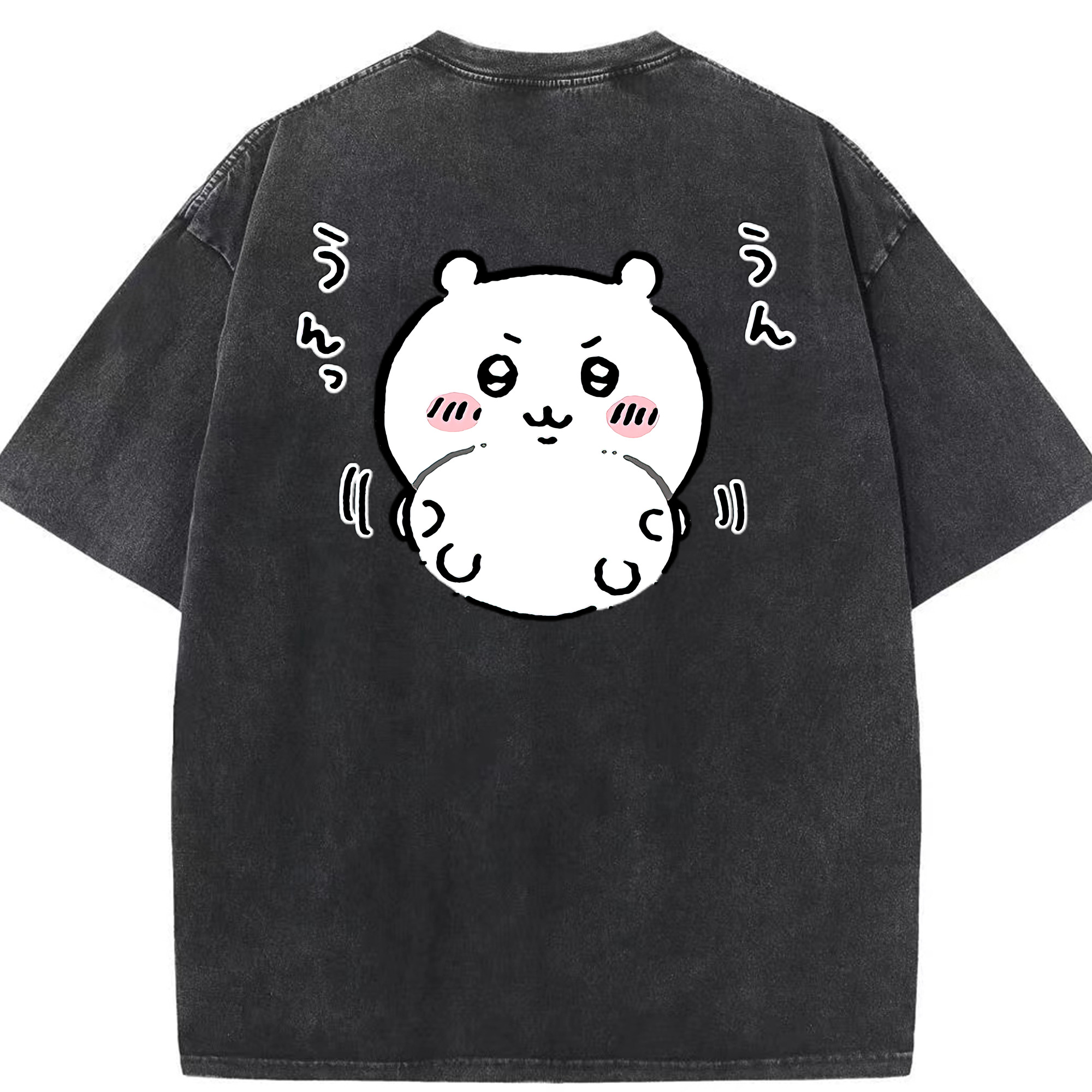 （画像用） ちいかわ ちいかわ Chii-kawa chiikawa 綿100% ヴィンテージ風 半袖Tシャツ（背面プリント）