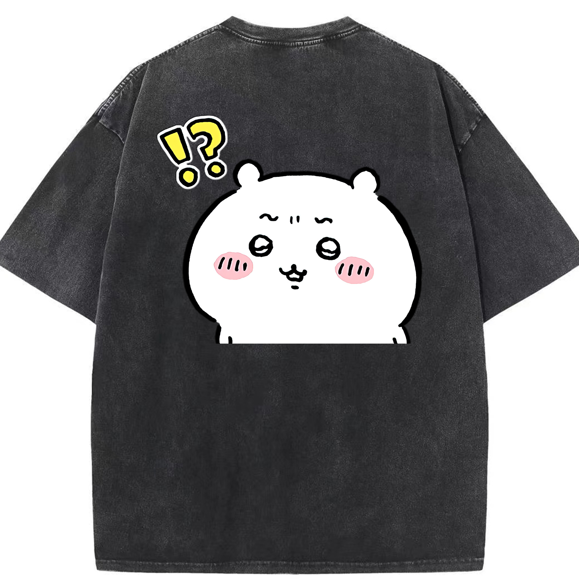 （画像用） ちいかわ ちいかわ Chii-kawa chiikawa 綿100% ヴィンテージ風 半袖Tシャツ（背面プリント）