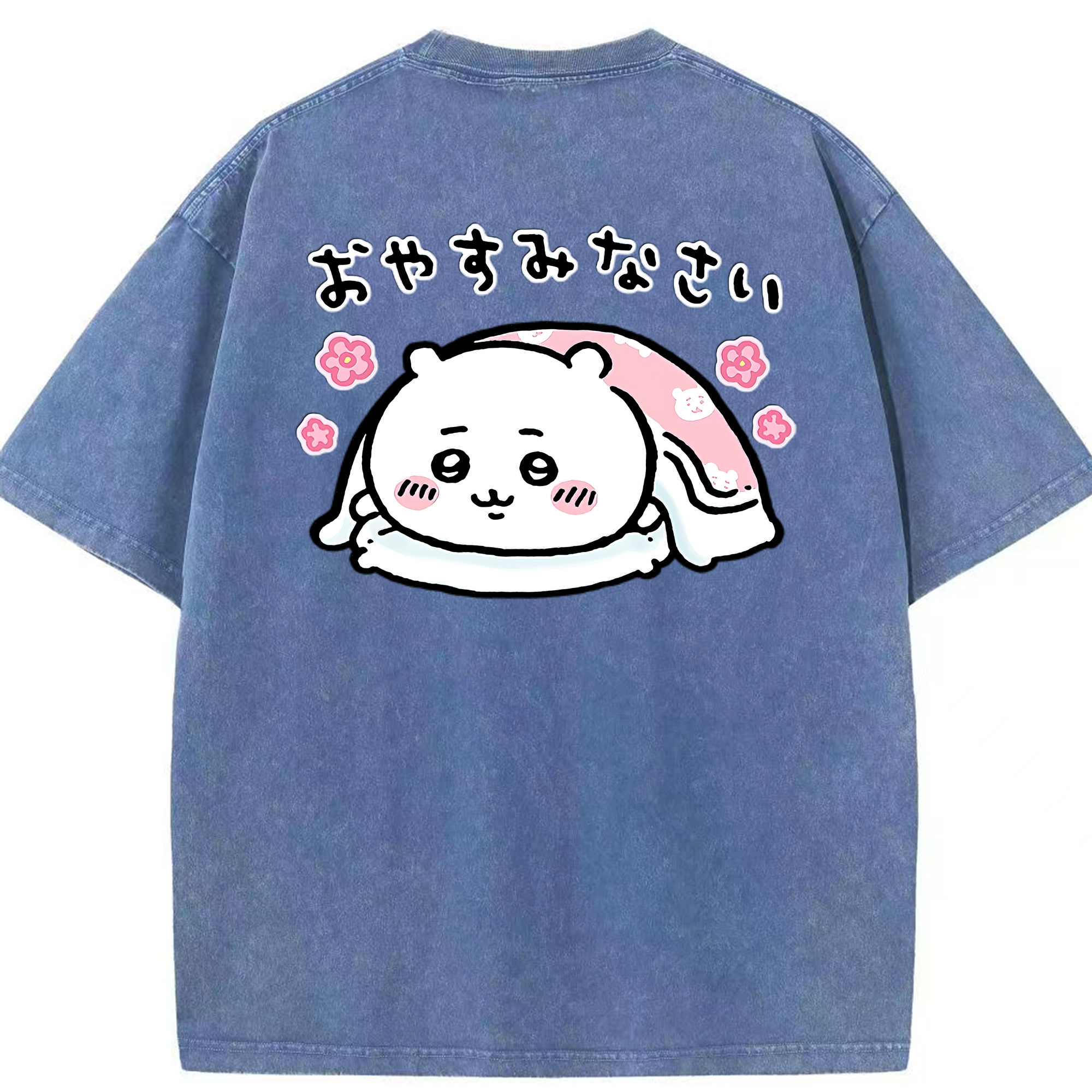 （画像用） ちいかわ ちいかわ Chii-kawa chiikawa 綿100% ヴィンテージ風 半袖Tシャツ（背面プリント）