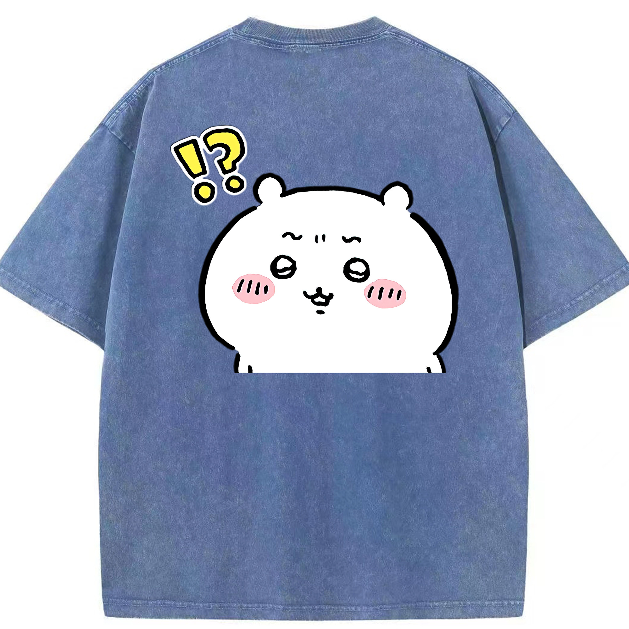 （画像用） ちいかわ ちいかわ Chii-kawa chiikawa 綿100% ヴィンテージ風 半袖Tシャツ（背面プリント）