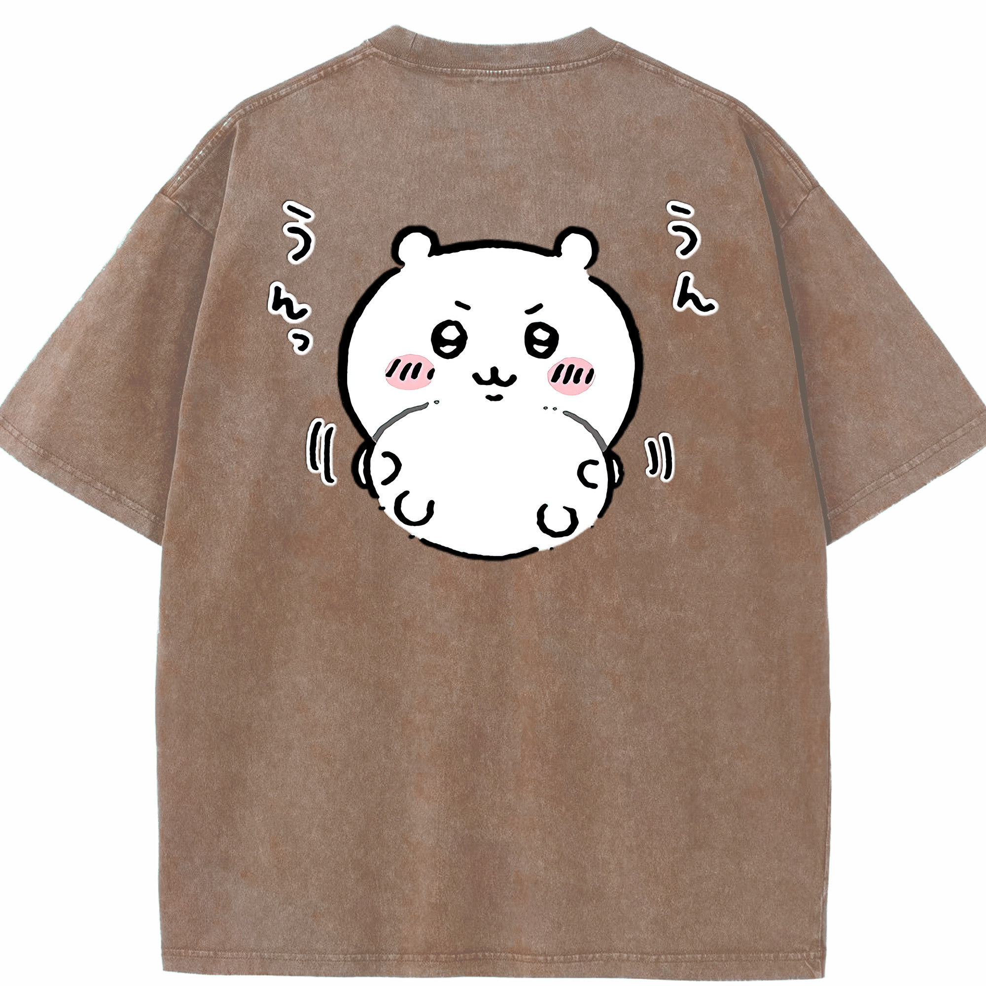 （画像用） ちいかわ ちいかわ Chii-kawa chiikawa 綿100% ヴィンテージ風 半袖Tシャツ（背面プリント）