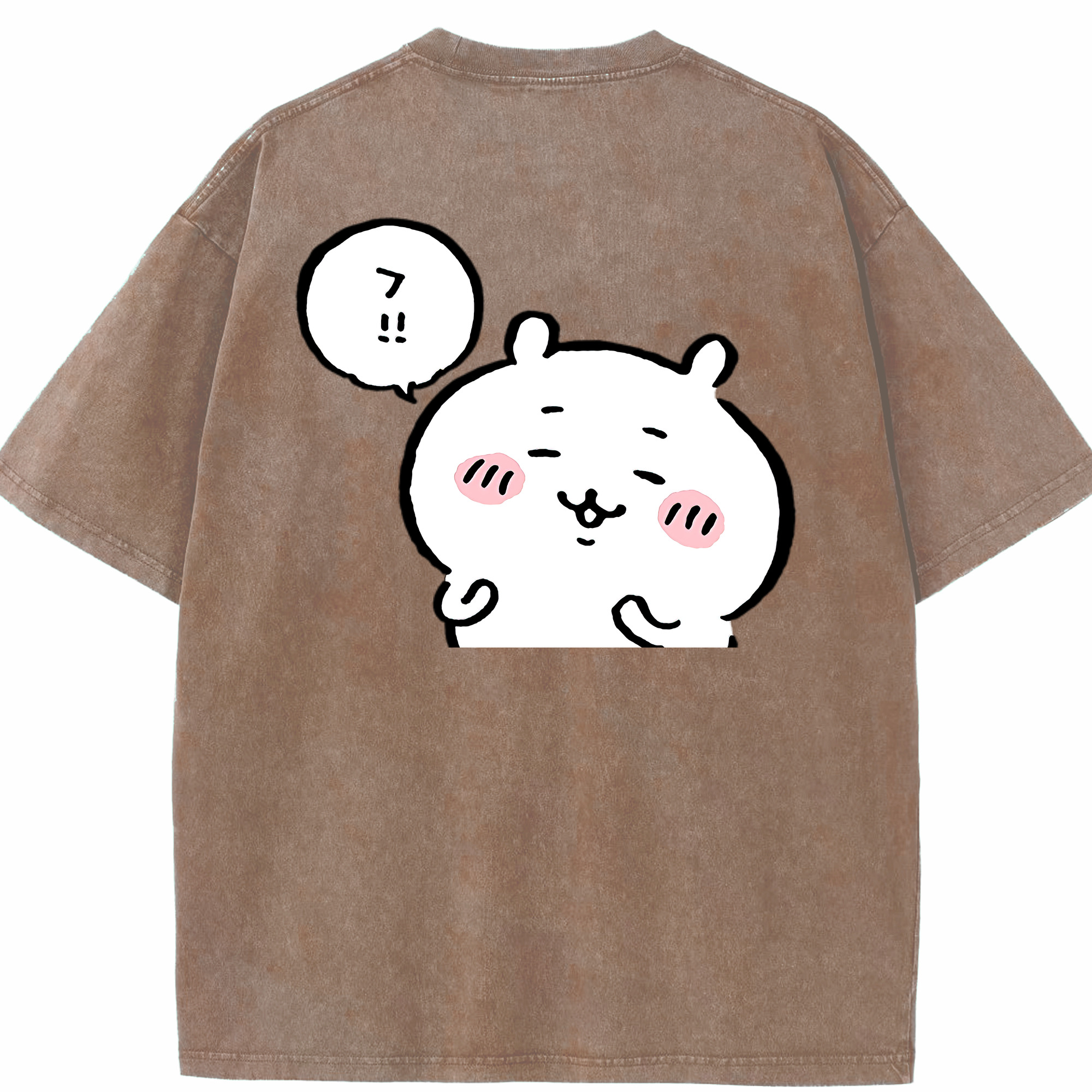 （画像用） ちいかわ ちいかわ Chii-kawa chiikawa 綿100% ヴィンテージ風 半袖Tシャツ（背面プリント）