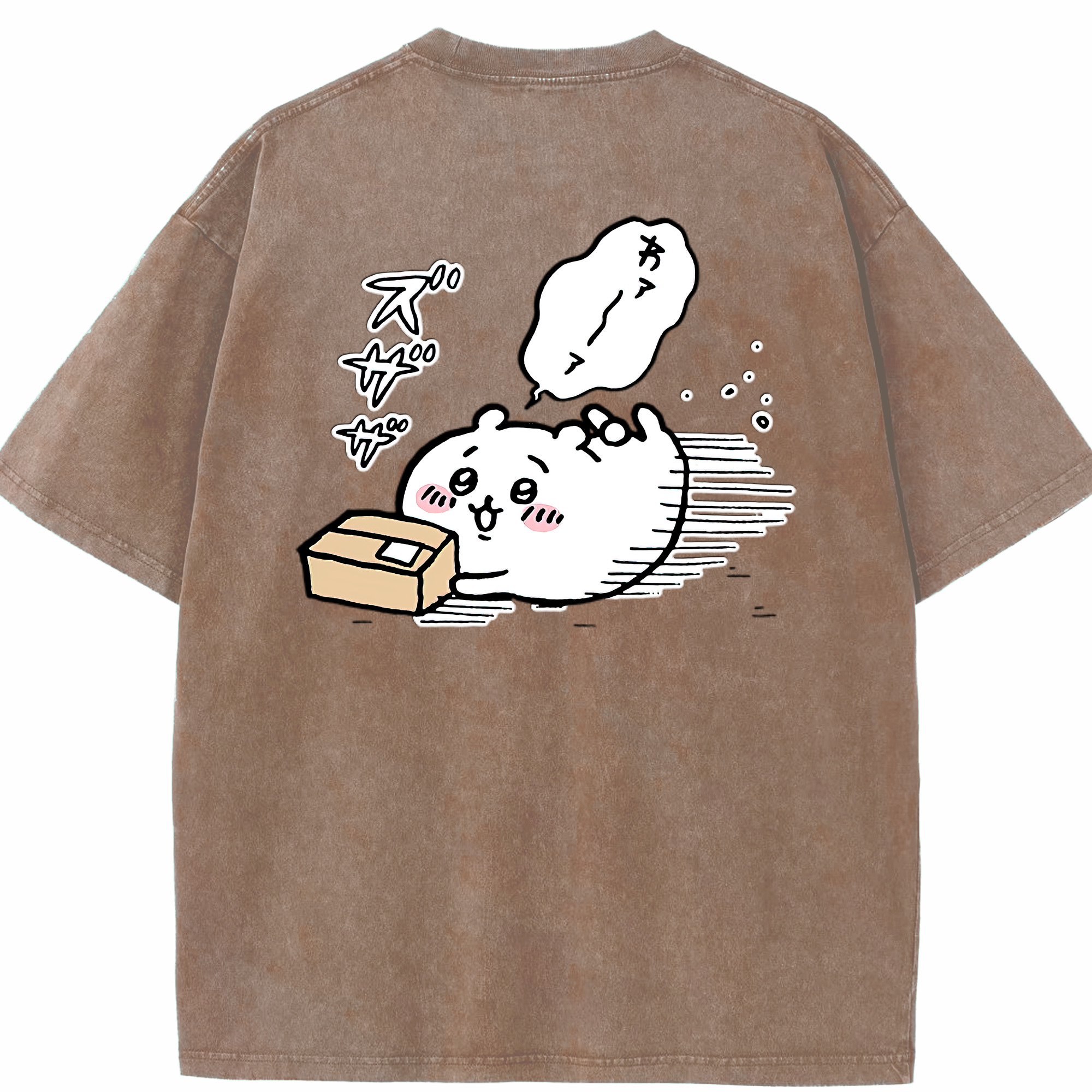 （画像用） ちいかわ ちいかわ Chii-kawa chiikawa 綿100% ヴィンテージ風 半袖Tシャツ（背面プリント）