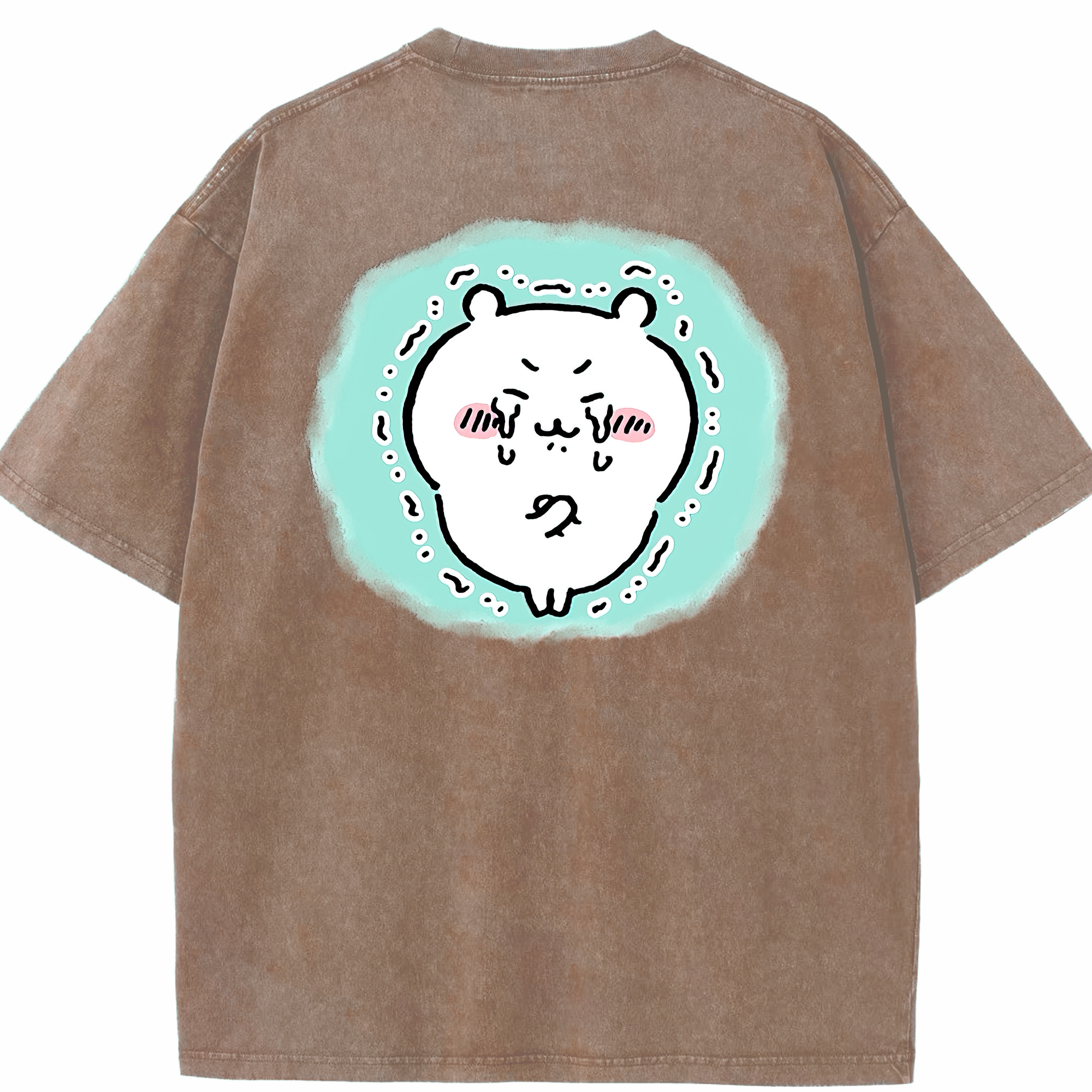 （画像用） ちいかわ ちいかわ Chii-kawa chiikawa 綿100% ヴィンテージ風 半袖Tシャツ（背面プリント）