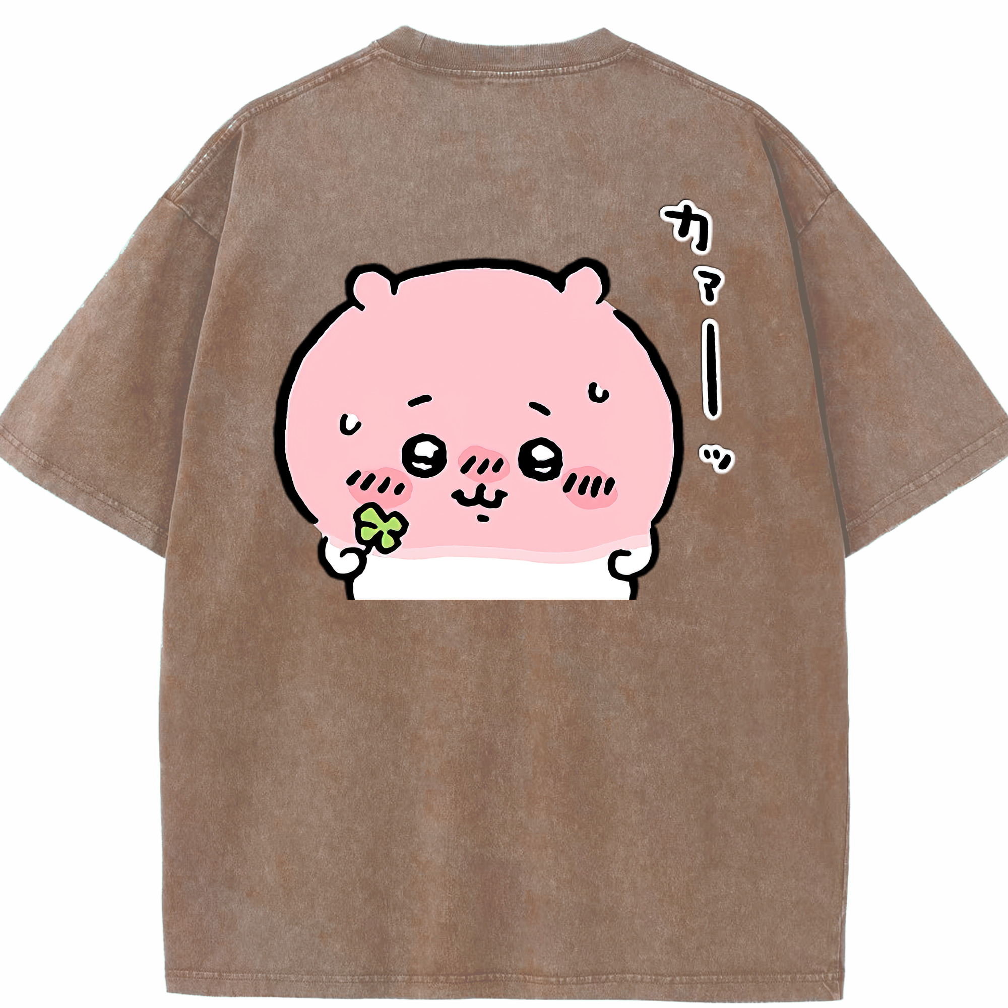 （画像用） ちいかわ ちいかわ Chii-kawa chiikawa 綿100% ヴィンテージ風 半袖Tシャツ（背面プリント）
