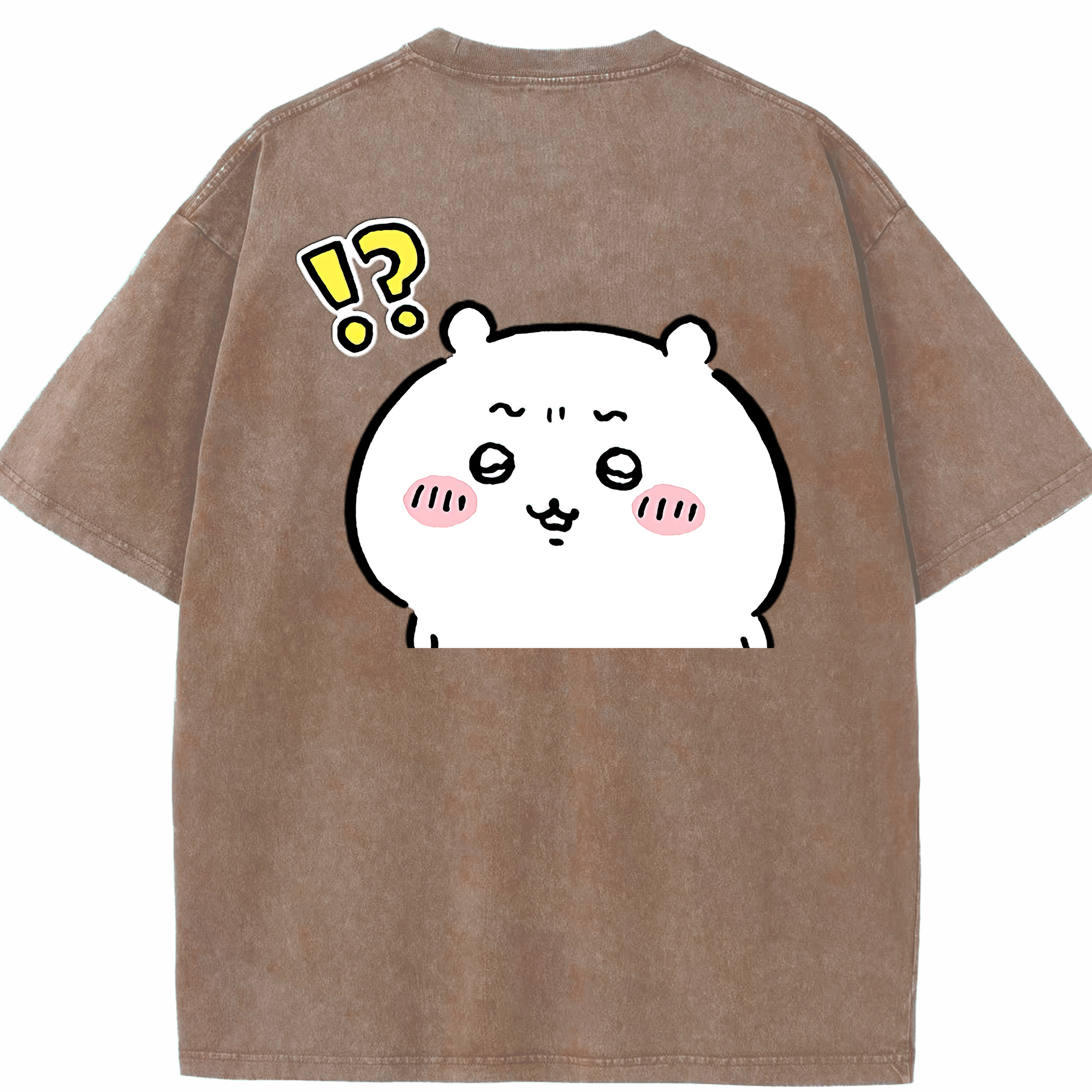 （画像用） ちいかわ ちいかわ Chii-kawa chiikawa 綿100% ヴィンテージ風 半袖Tシャツ（背面プリント）