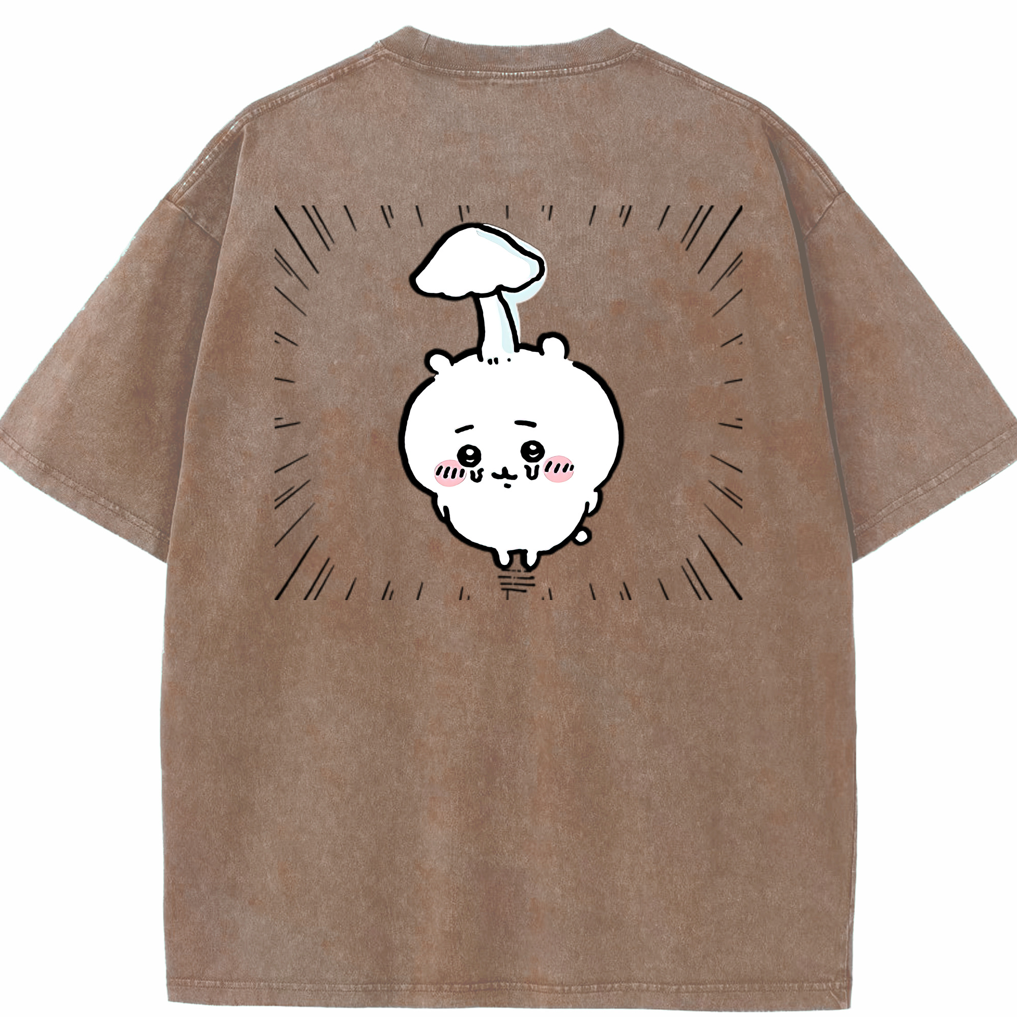 （画像用） ちいかわ ちいかわ Chii-kawa chiikawa 綿100% ヴィンテージ風 半袖Tシャツ（背面プリント）