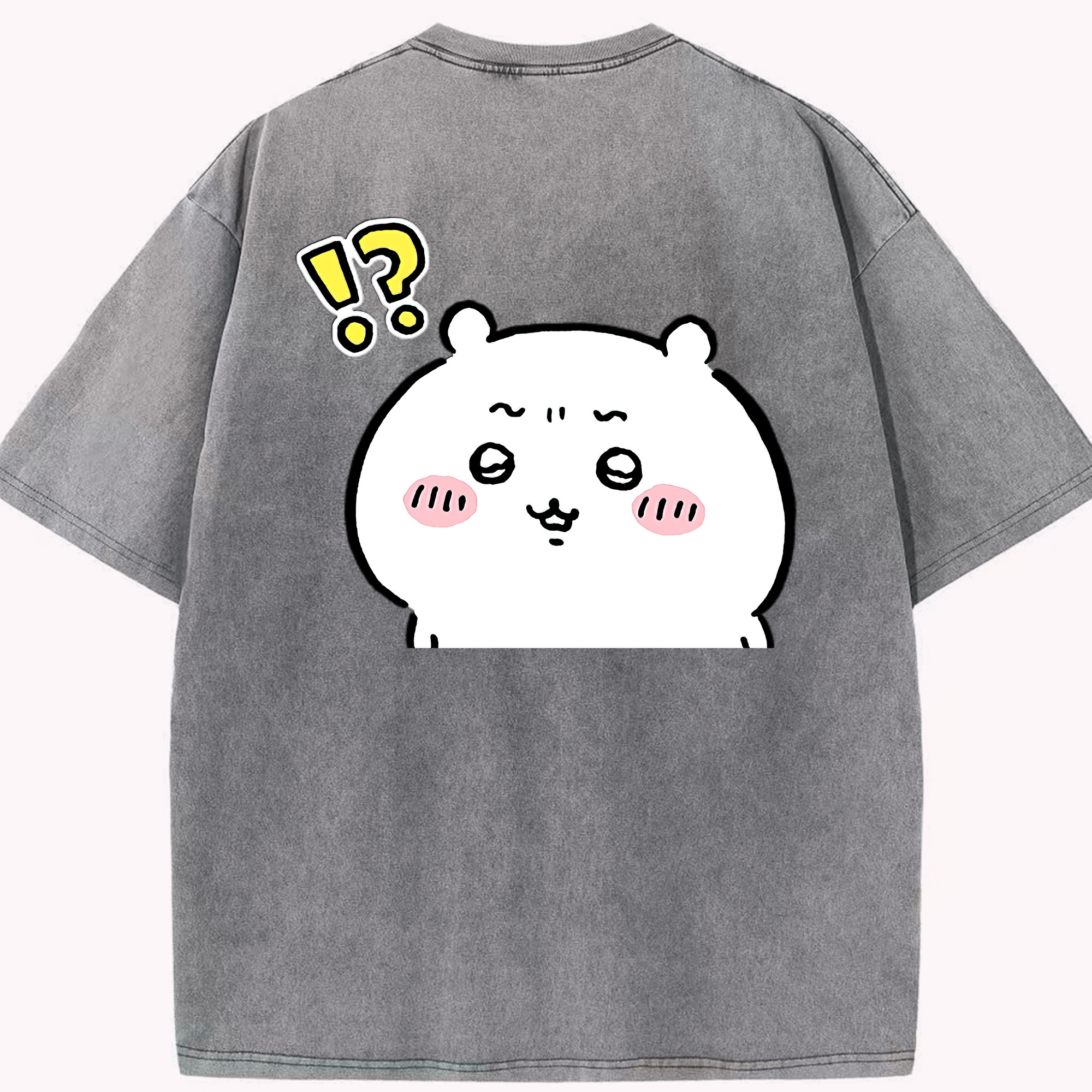 （画像用） ちいかわ ちいかわ Chii-kawa chiikawa 綿100% ヴィンテージ風 半袖Tシャツ（背面プリント）