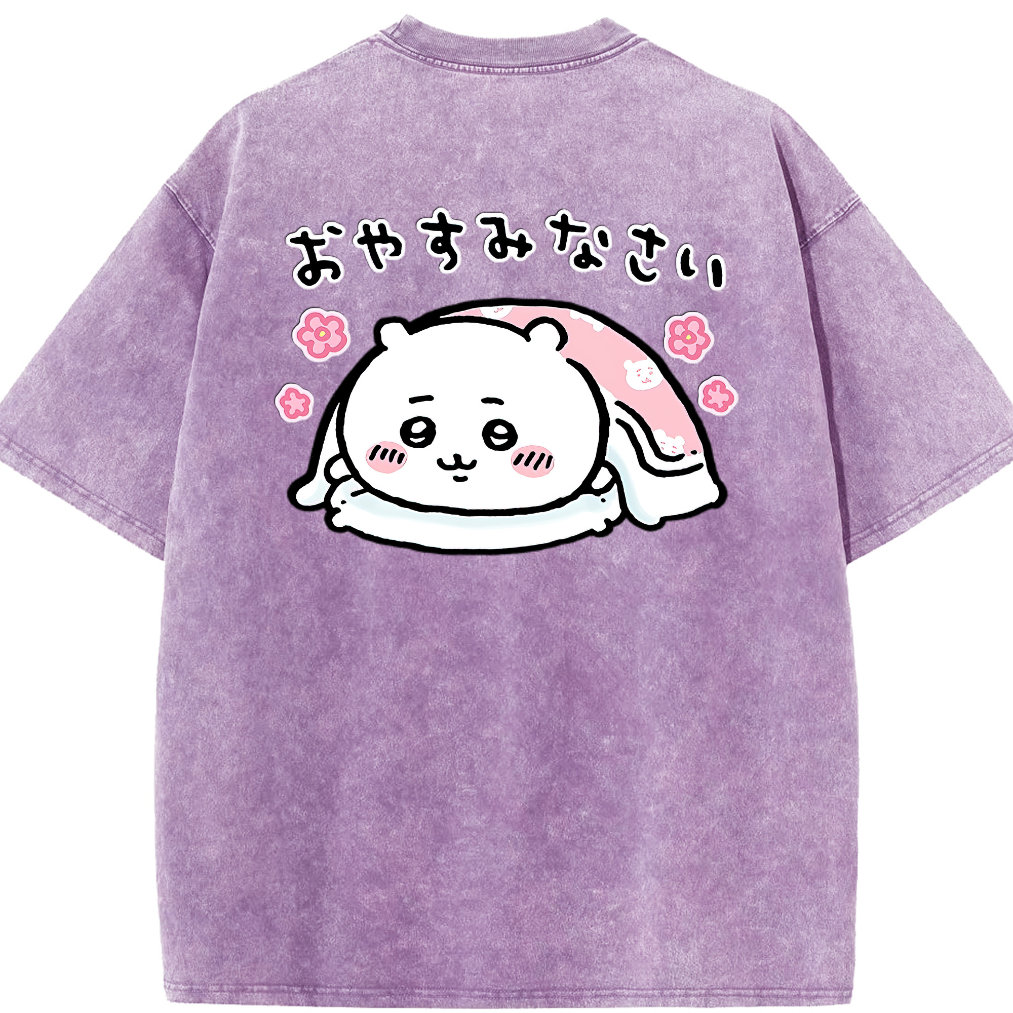 （画像用） ちいかわ ちいかわ Chii-kawa chiikawa 綿100% ヴィンテージ風 半袖Tシャツ（背面プリント）