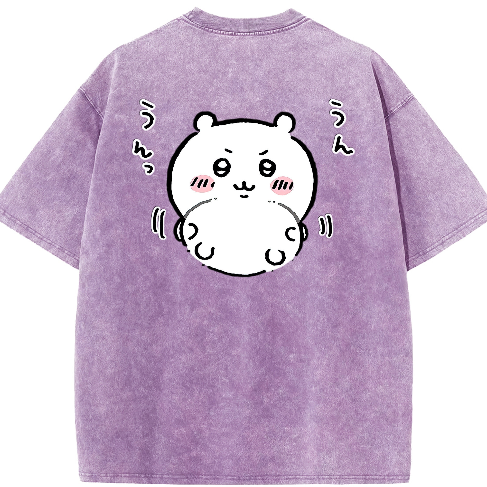 （画像用） ちいかわ ちいかわ Chii-kawa chiikawa 綿100% ヴィンテージ風 半袖Tシャツ（背面プリント）