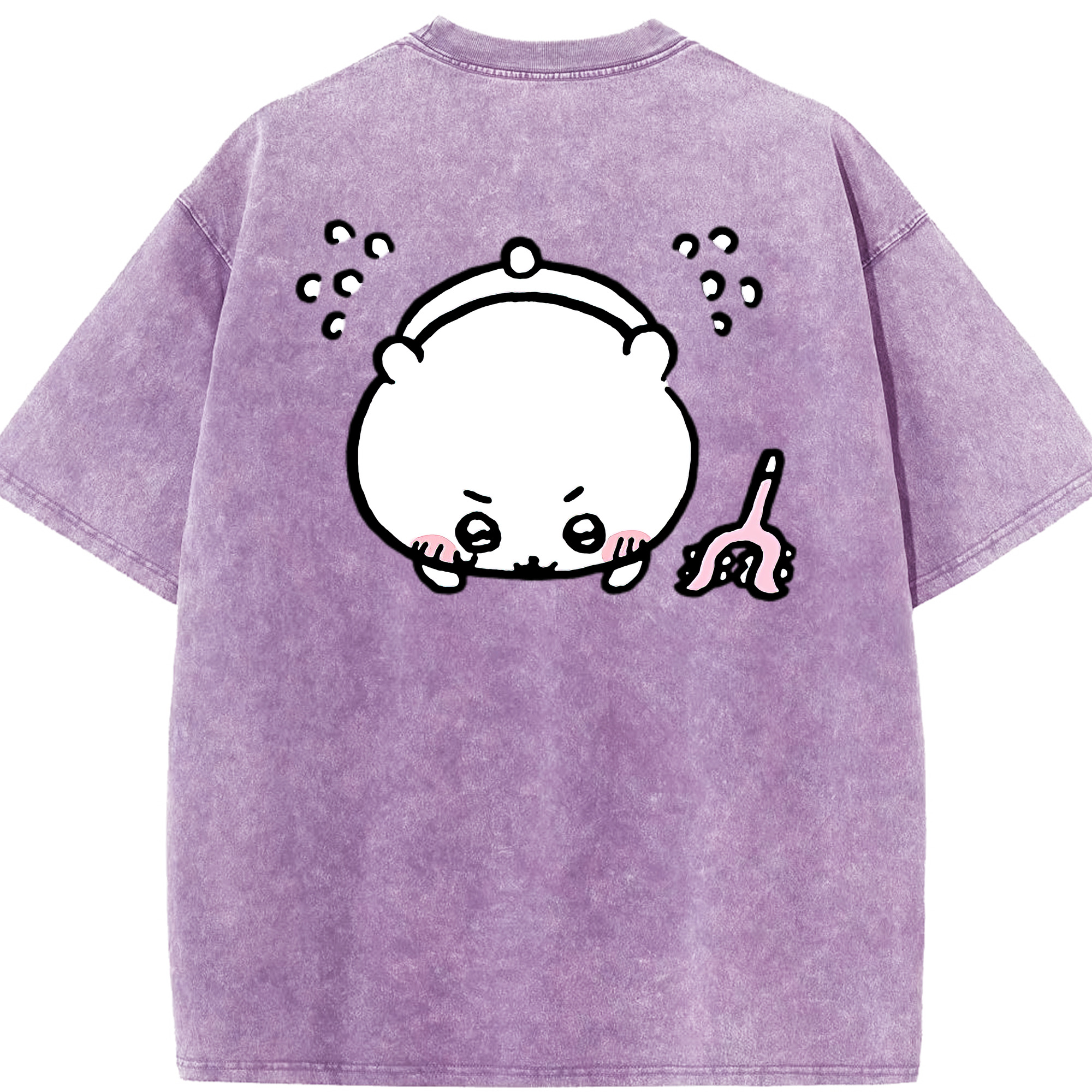（画像用） ちいかわ ちいかわ Chii-kawa chiikawa 綿100% ヴィンテージ風 半袖Tシャツ（背面プリント）