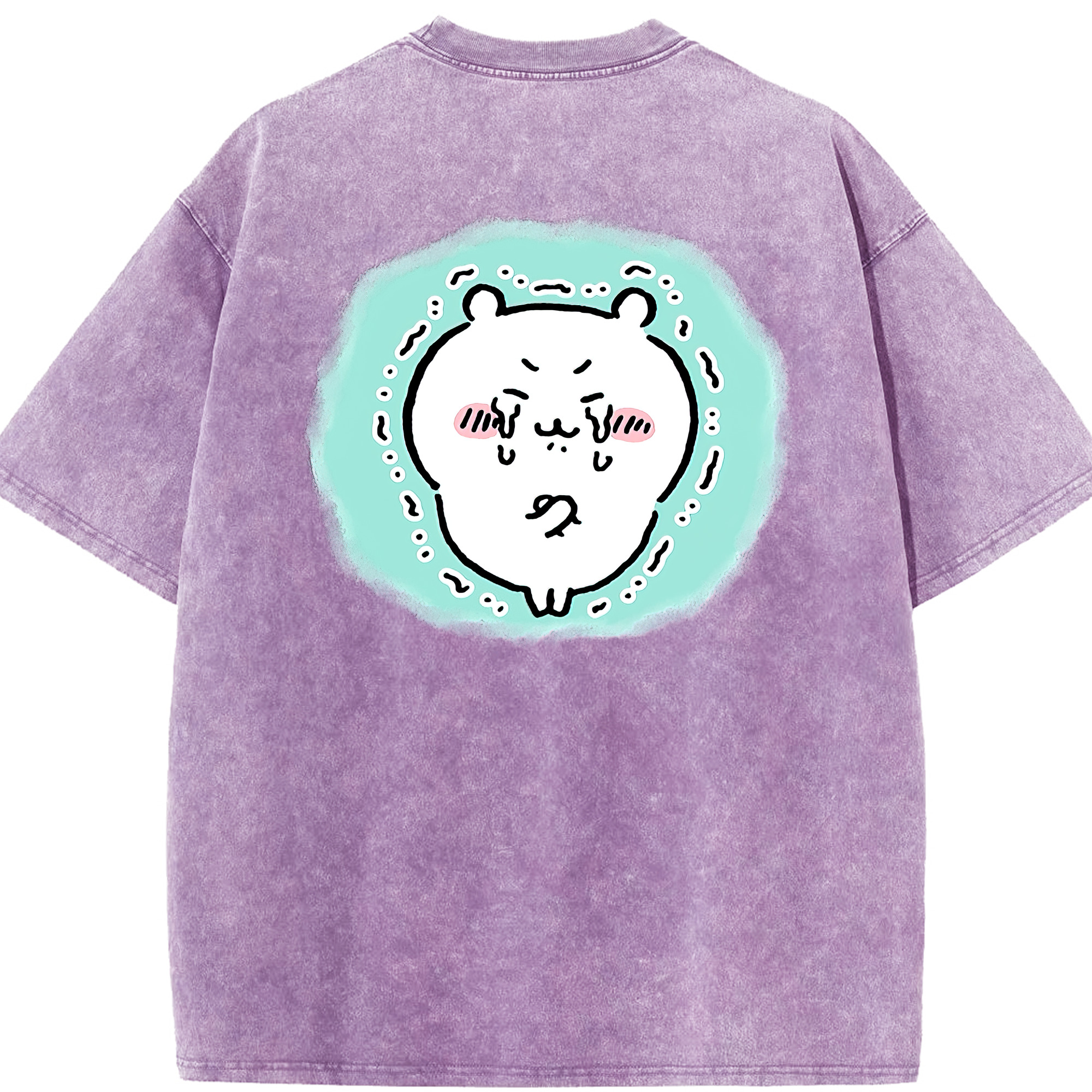 （画像用） ちいかわ ちいかわ Chii-kawa chiikawa 綿100% ヴィンテージ風 半袖Tシャツ（背面プリント）