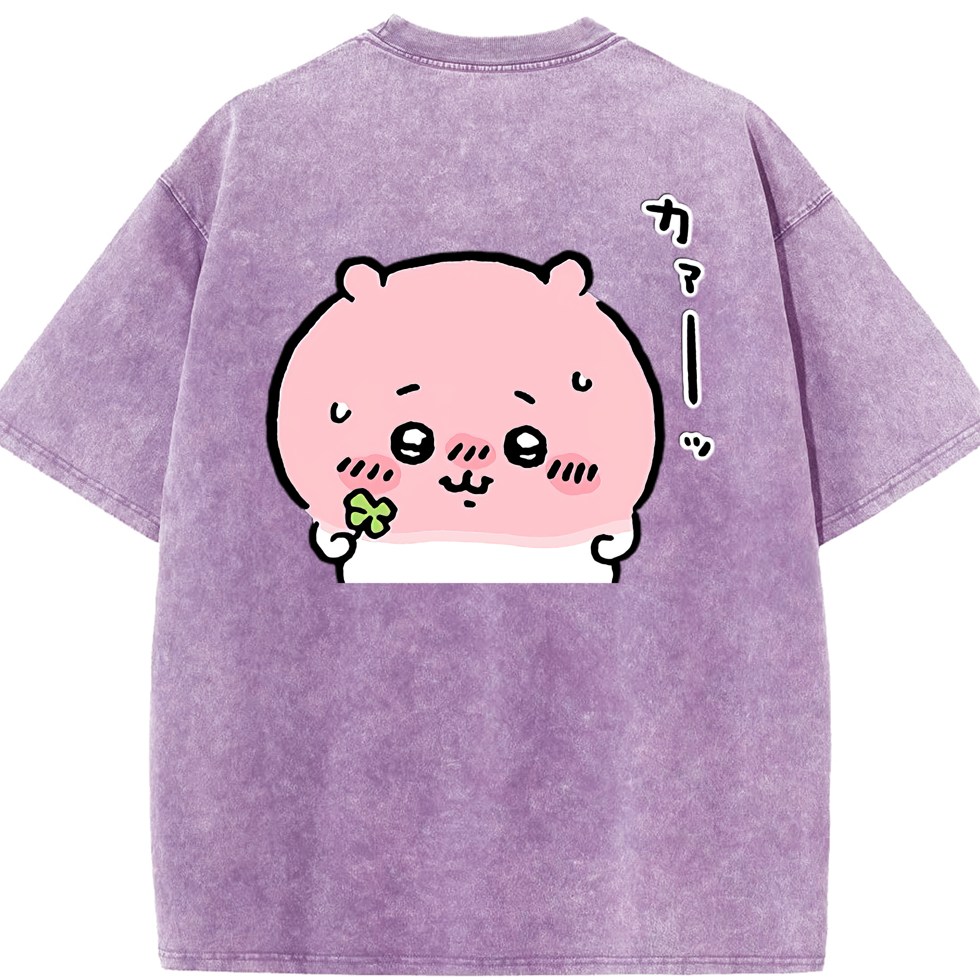 （画像用） ちいかわ ちいかわ Chii-kawa chiikawa 綿100% ヴィンテージ風 半袖Tシャツ（背面プリント）