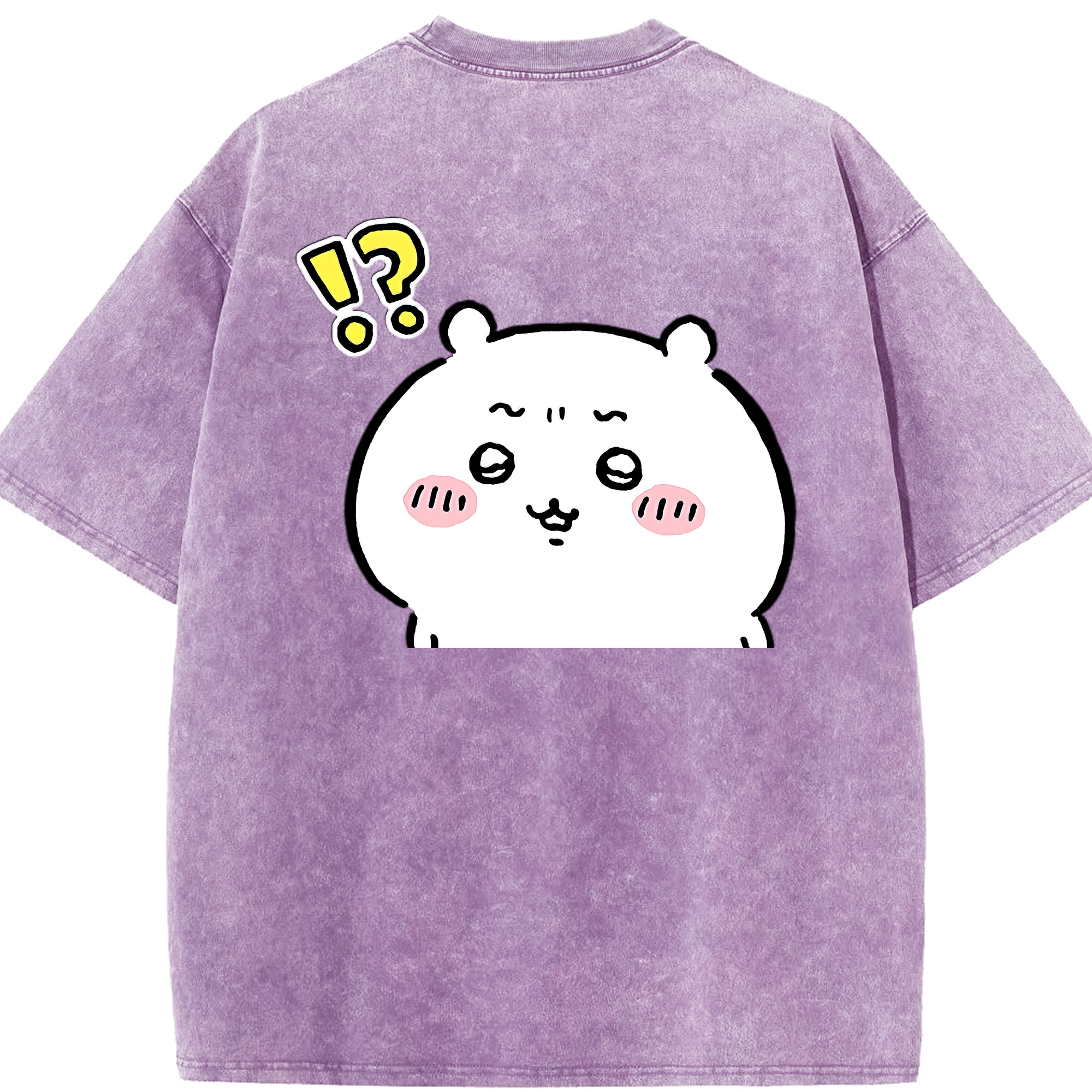 （画像用） ちいかわ ちいかわ Chii-kawa chiikawa 綿100% ヴィンテージ風 半袖Tシャツ（背面プリント）
