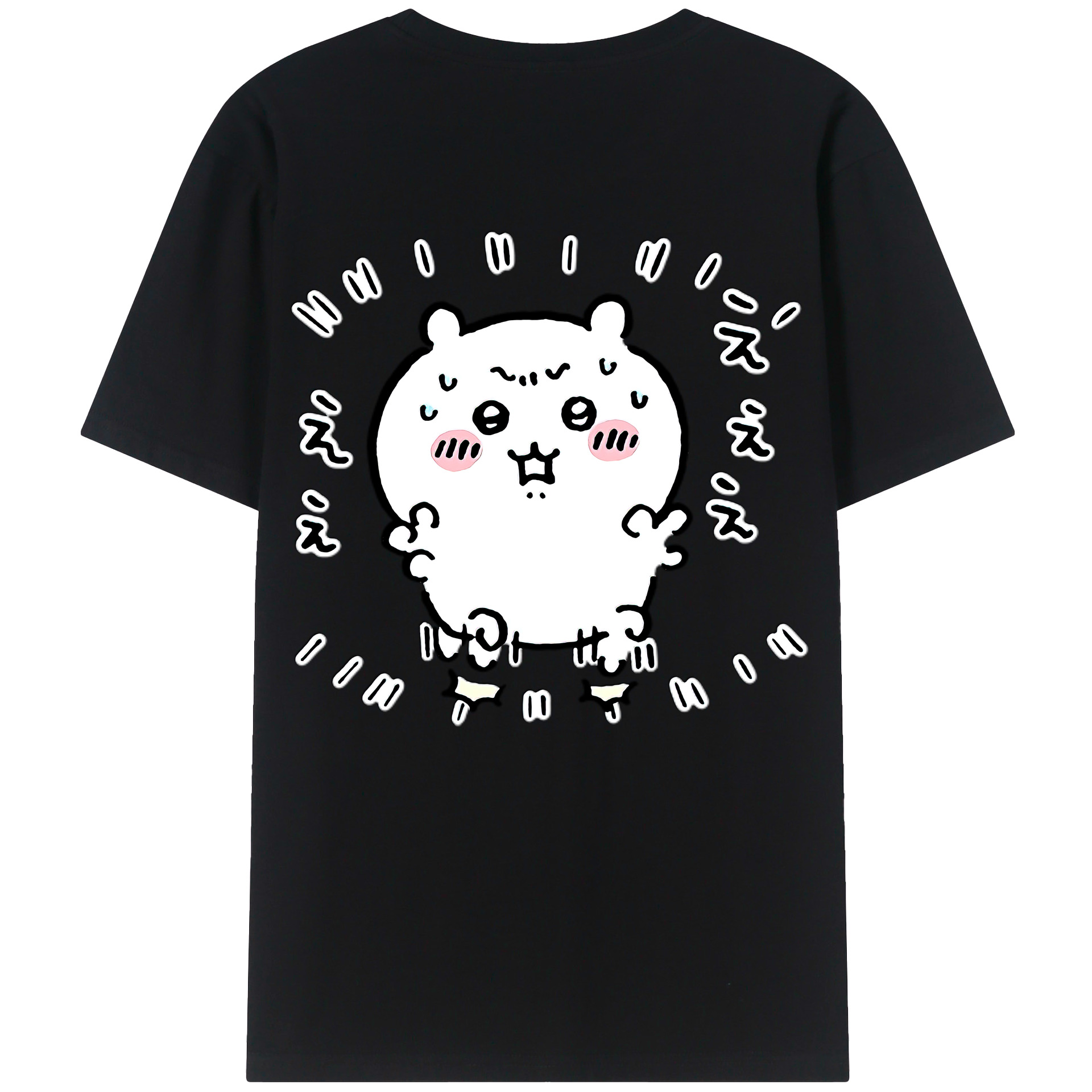 （画像用） ちいかわ ちいかわ Chii-kawa chiikawa 綿100％ メンズ半袖Tシャツ（バックプリント） 通気性
