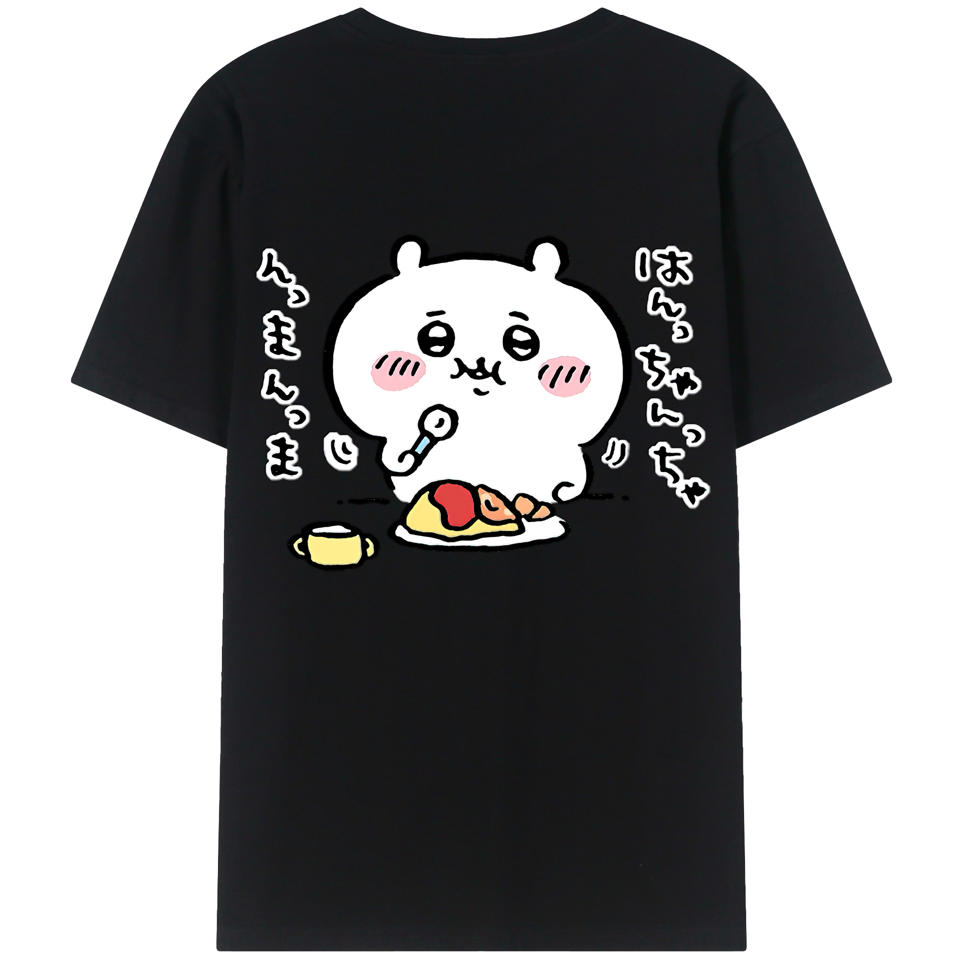 （画像用） ちいかわ ちいかわ Chii-kawa chiikawa 綿100％ メンズ半袖Tシャツ（バックプリント） 通気性
