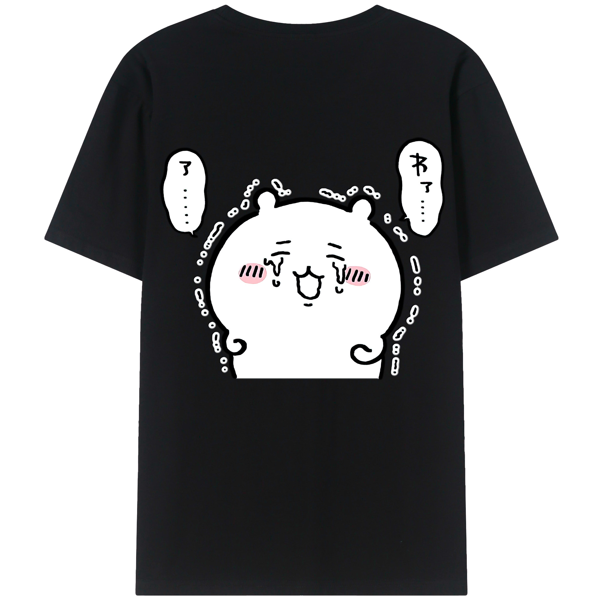 （画像用） ちいかわ ちいかわ Chii-kawa chiikawa 綿100％ メンズ半袖Tシャツ（バックプリント） 通気性