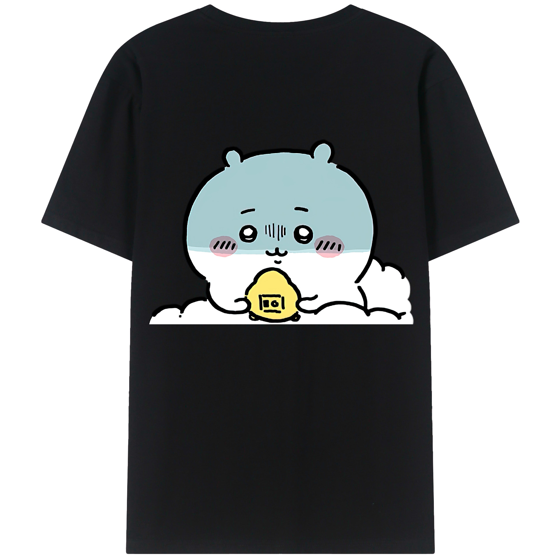 （画像用） ちいかわ ちいかわ Chii-kawa chiikawa 綿100％ メンズ半袖Tシャツ（バックプリント） 通気性