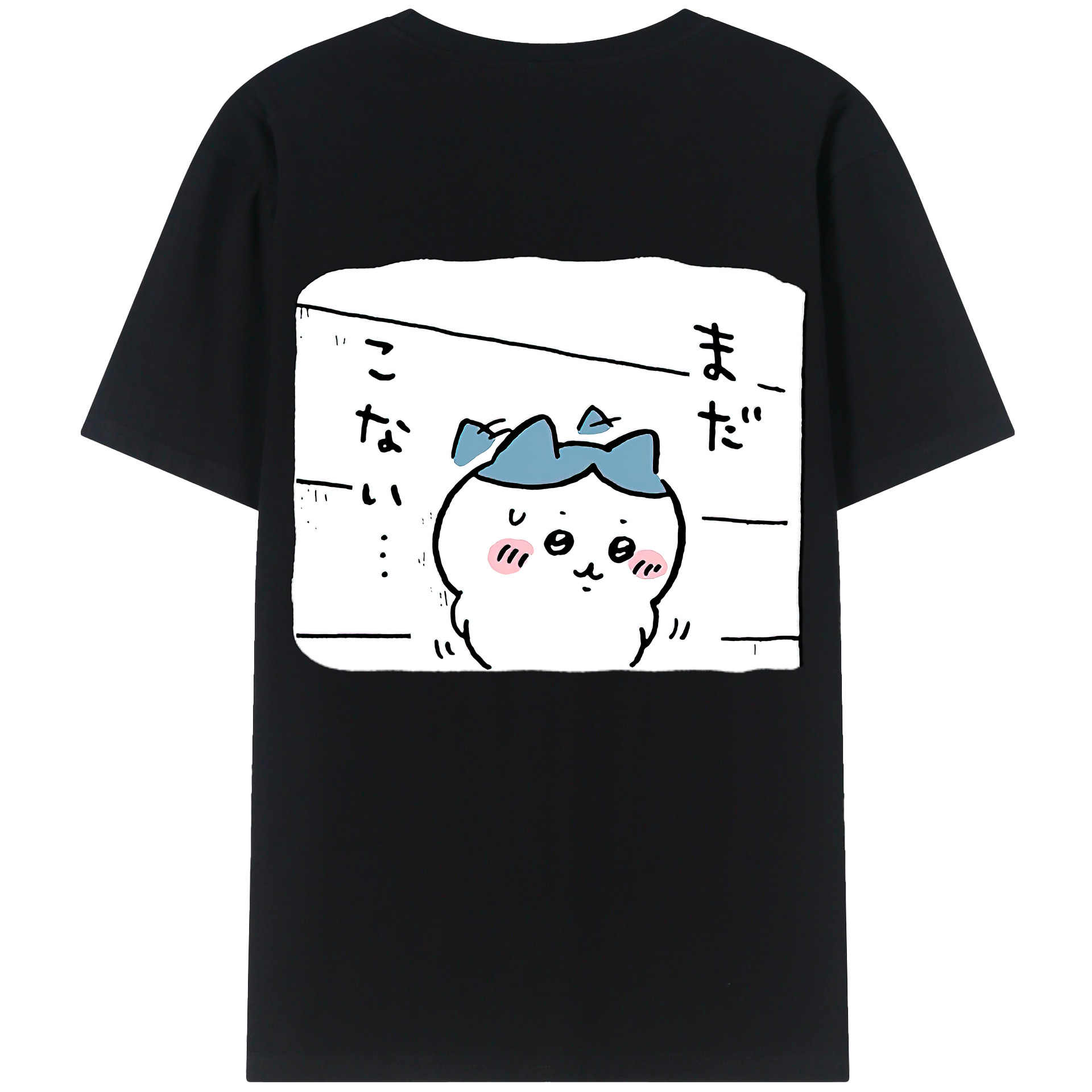 （画像用） ちいかわ ハチワレ Chii-kawa hachiware 綿100％ メンズ半袖Tシャツ（バックプリント） 通気性