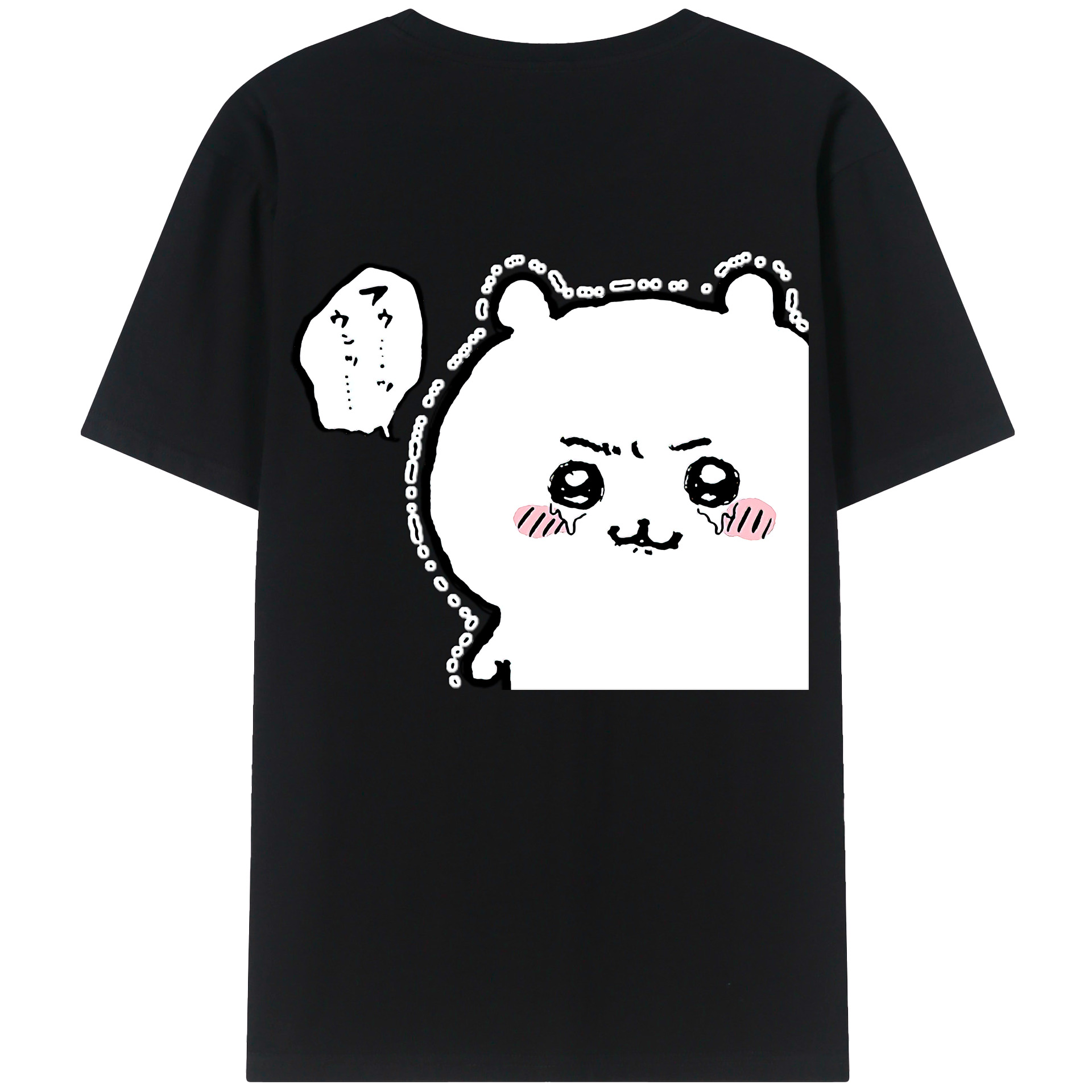 （画像用） ちいかわ ちいかわ Chii-kawa chiikawa 綿100％ メンズ半袖Tシャツ（バックプリント） 通気性