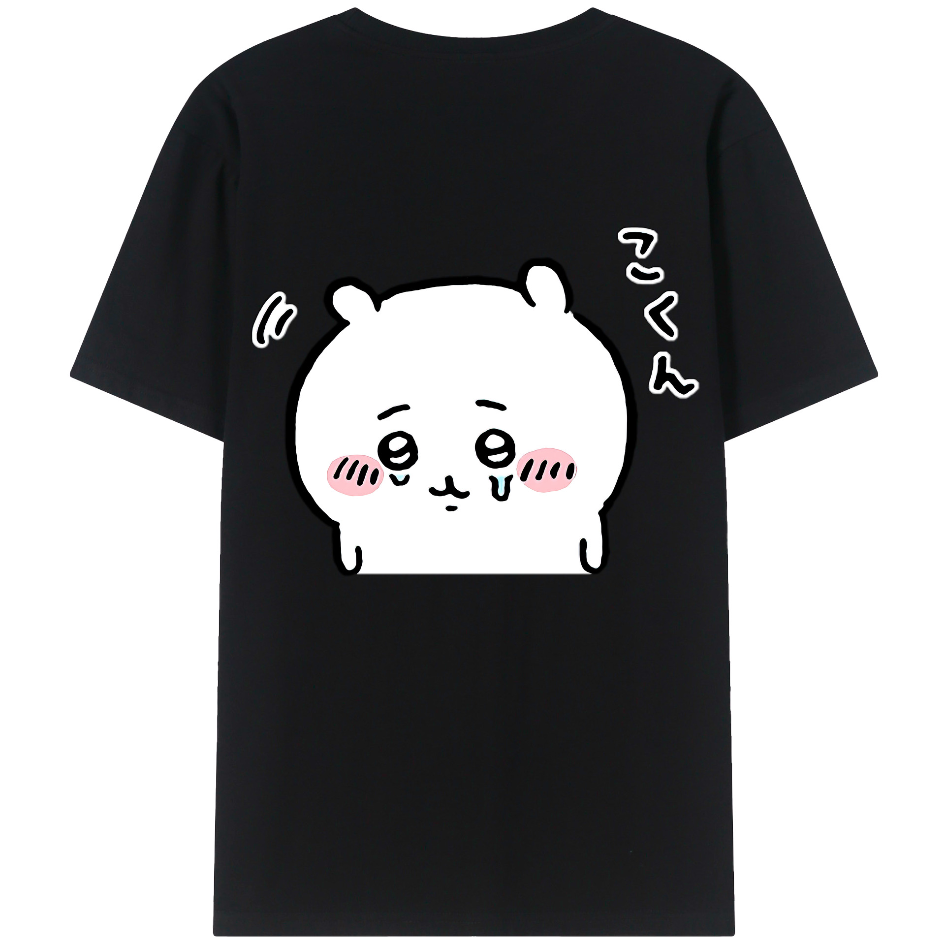 （画像用） ちいかわ ちいかわ Chii-kawa chiikawa 綿100％ メンズ半袖Tシャツ（バックプリント） 通気性