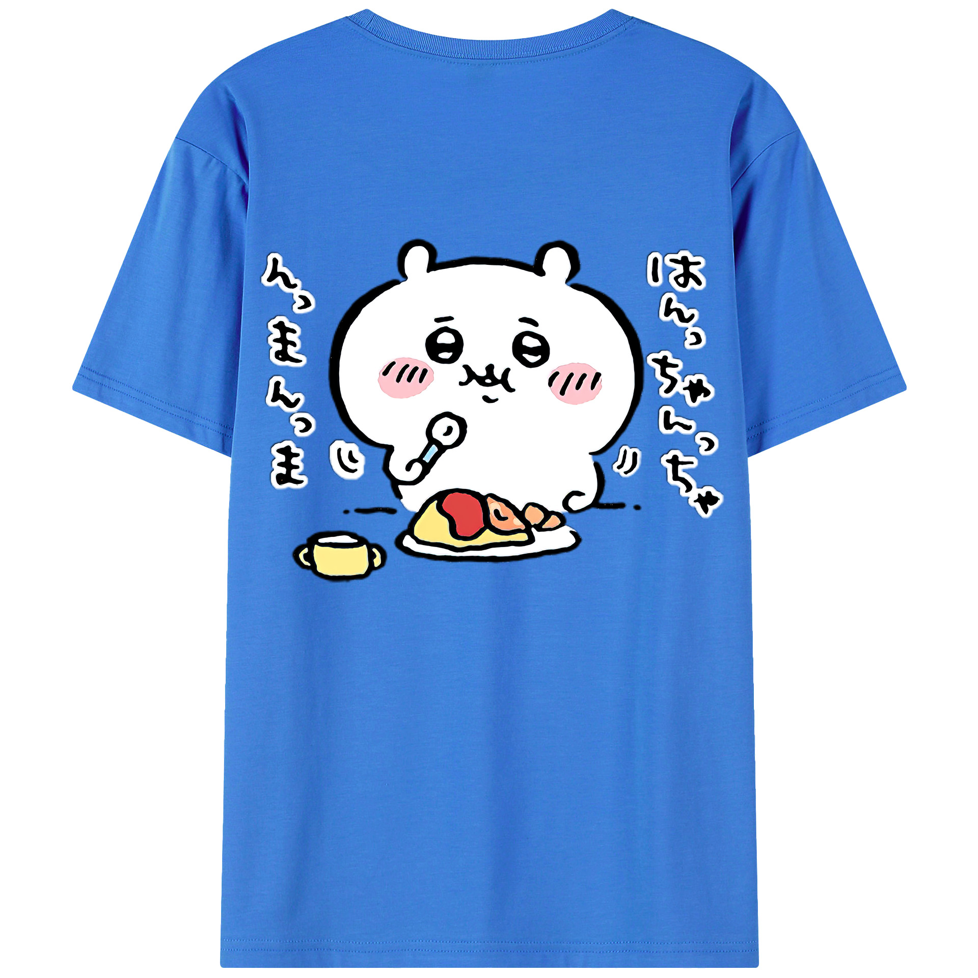 （画像用） ちいかわ ちいかわ Chii-kawa chiikawa 綿100％ メンズ半袖Tシャツ（バックプリント） 通気性