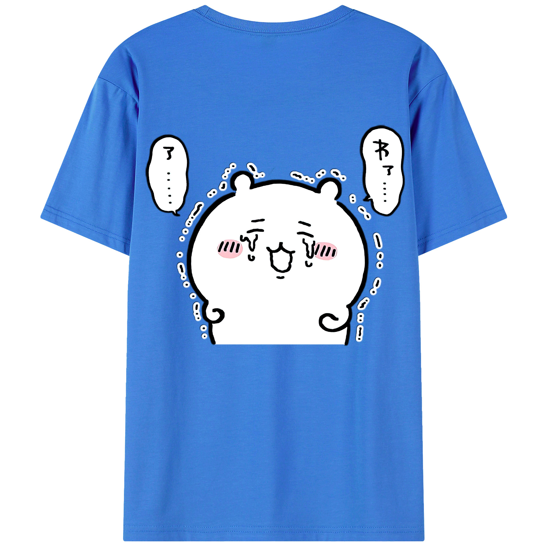 （画像用） ちいかわ ちいかわ Chii-kawa chiikawa 綿100％ メンズ半袖Tシャツ（バックプリント） 通気性