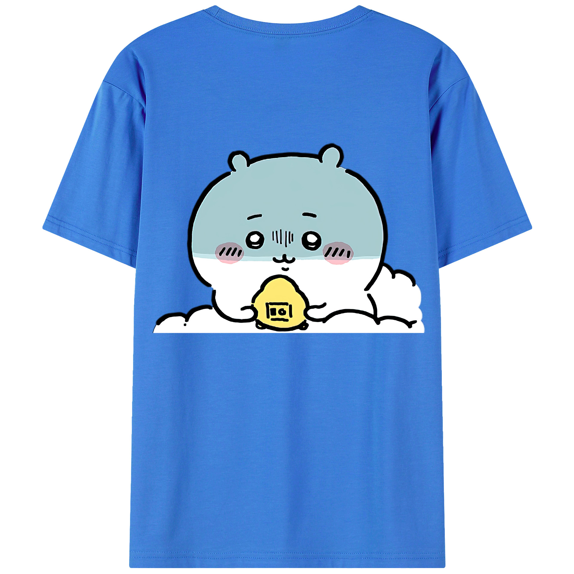 （画像用） ちいかわ ちいかわ Chii-kawa chiikawa 綿100％ メンズ半袖Tシャツ（バックプリント） 通気性