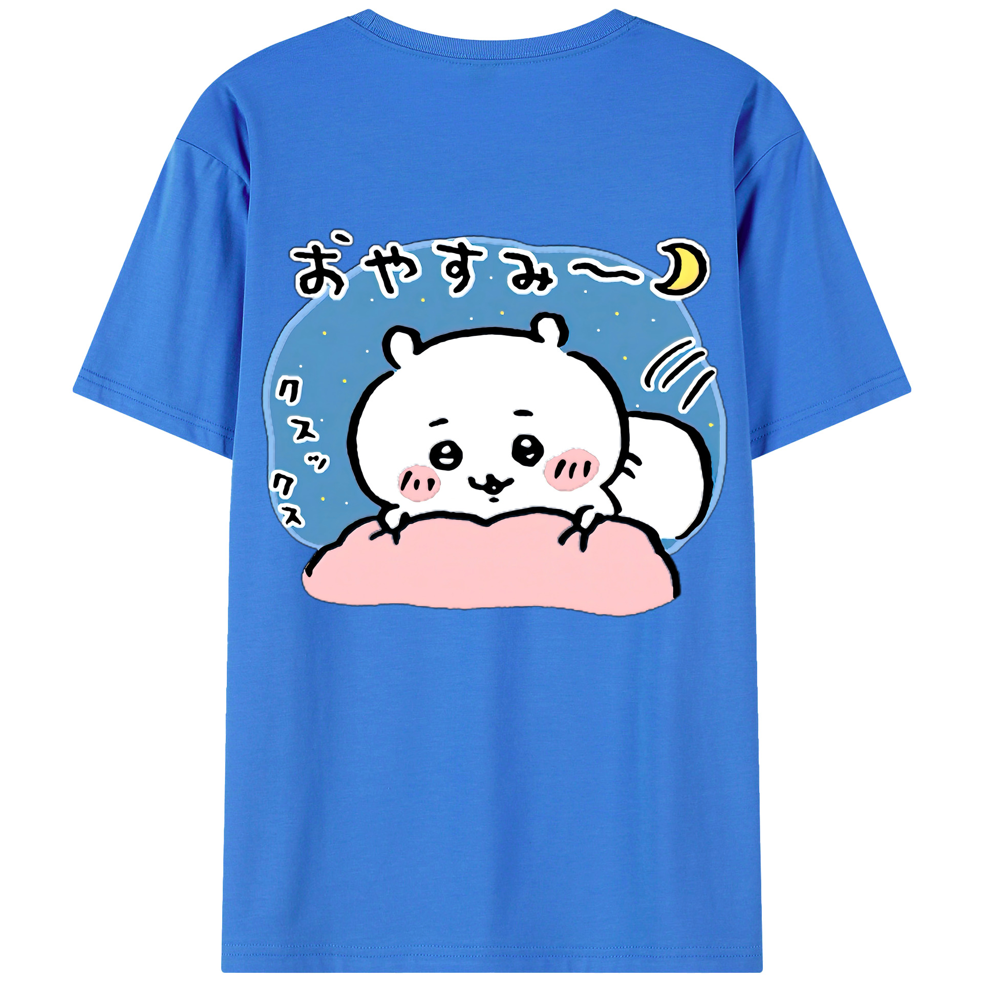 （画像用） ちいかわ ちいかわ Chii-kawa chiikawa 綿100％ メンズ半袖Tシャツ（バックプリント） 通気性