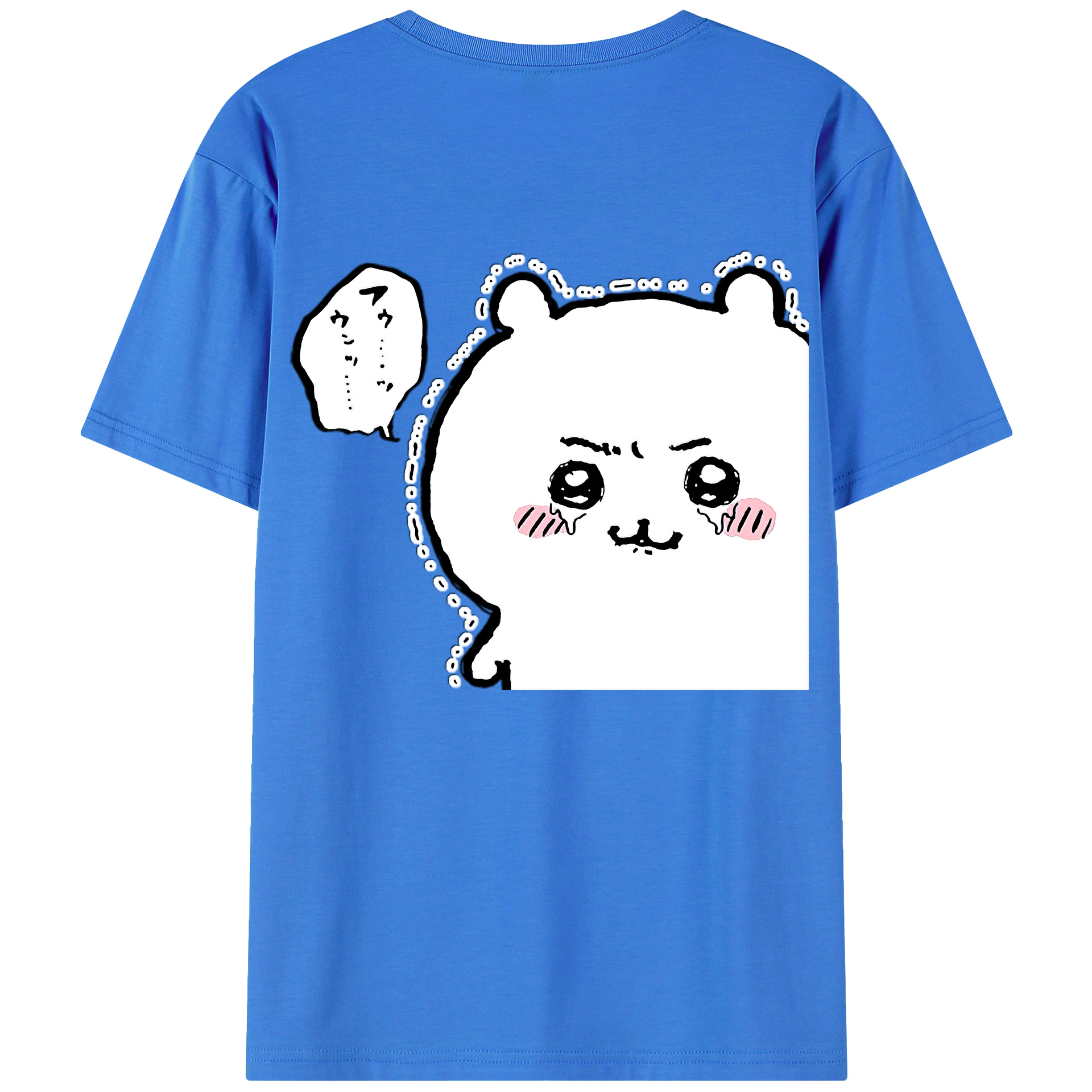 （画像用） ちいかわ ちいかわ Chii-kawa chiikawa 綿100％ メンズ半袖Tシャツ（バックプリント） 通気性