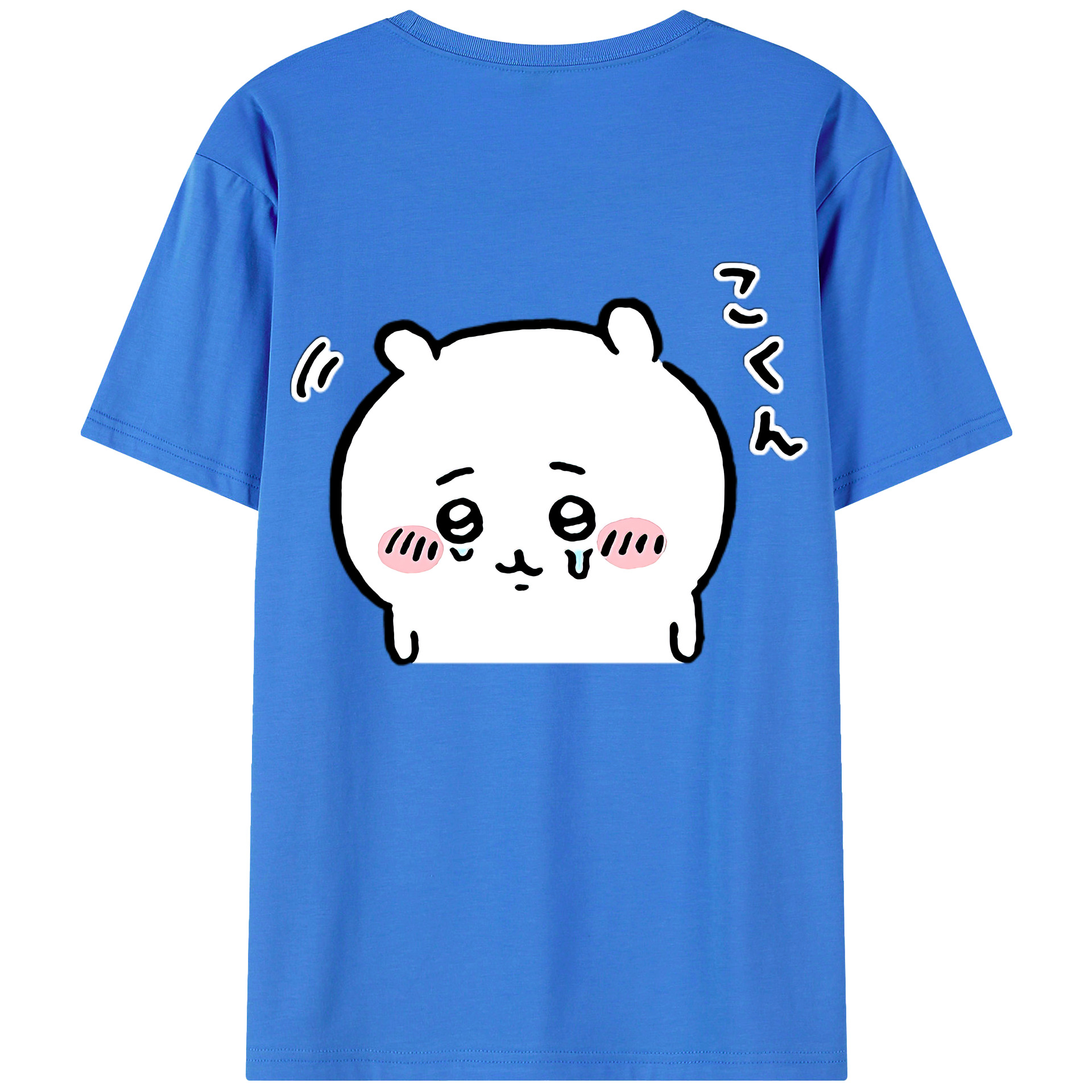 （画像用） ちいかわ ちいかわ Chii-kawa chiikawa 綿100％ メンズ半袖Tシャツ（バックプリント） 通気性