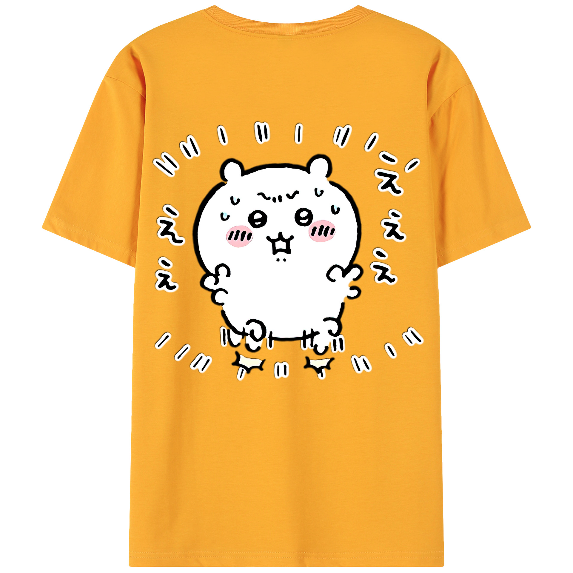 （画像用） ちいかわ ちいかわ Chii-kawa chiikawa 綿100％ メンズ半袖Tシャツ（バックプリント） 通気性