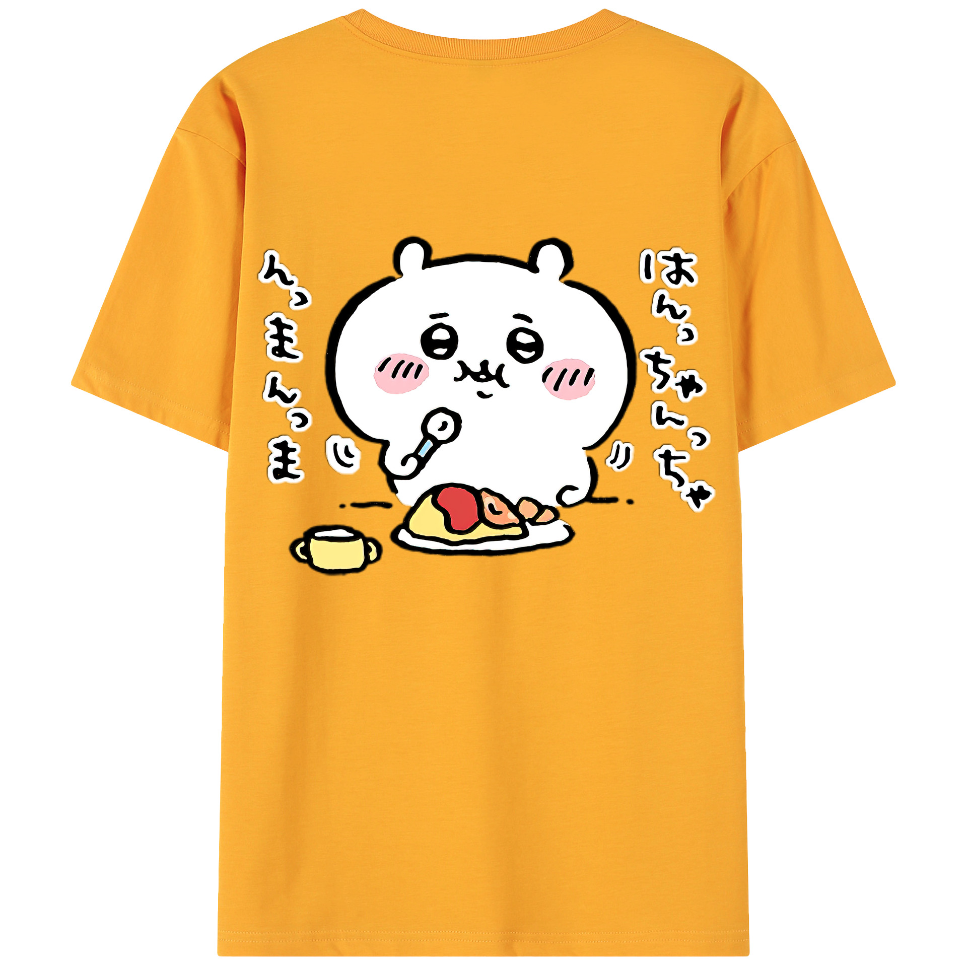 （画像用） ちいかわ ちいかわ Chii-kawa chiikawa 綿100％ メンズ半袖Tシャツ（バックプリント） 通気性
