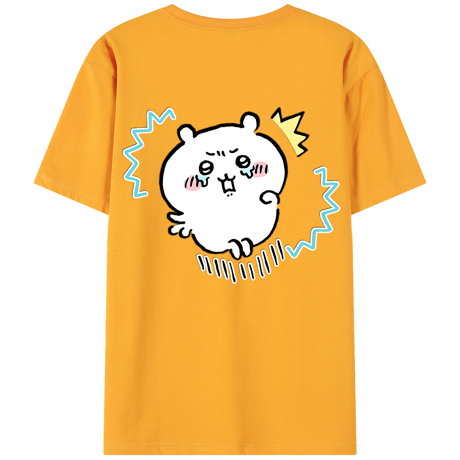 （画像用） ちいかわ ちいかわ Chii-kawa chiikawa 綿100％ メンズ半袖Tシャツ（バックプリント） 通気性