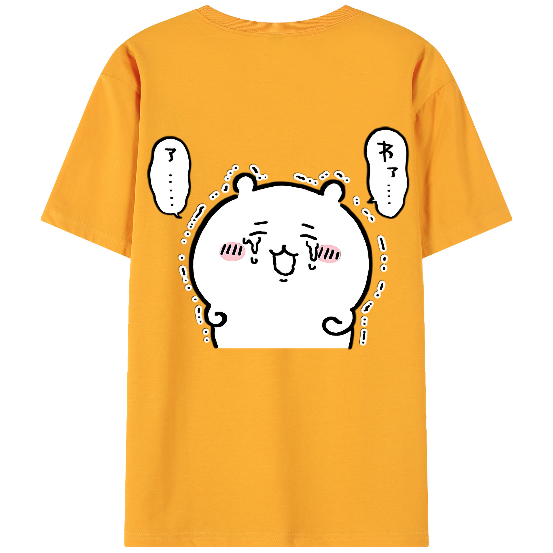（画像用） ちいかわ ちいかわ Chii-kawa chiikawa 綿100％ メンズ半袖Tシャツ（バックプリント） 通気性