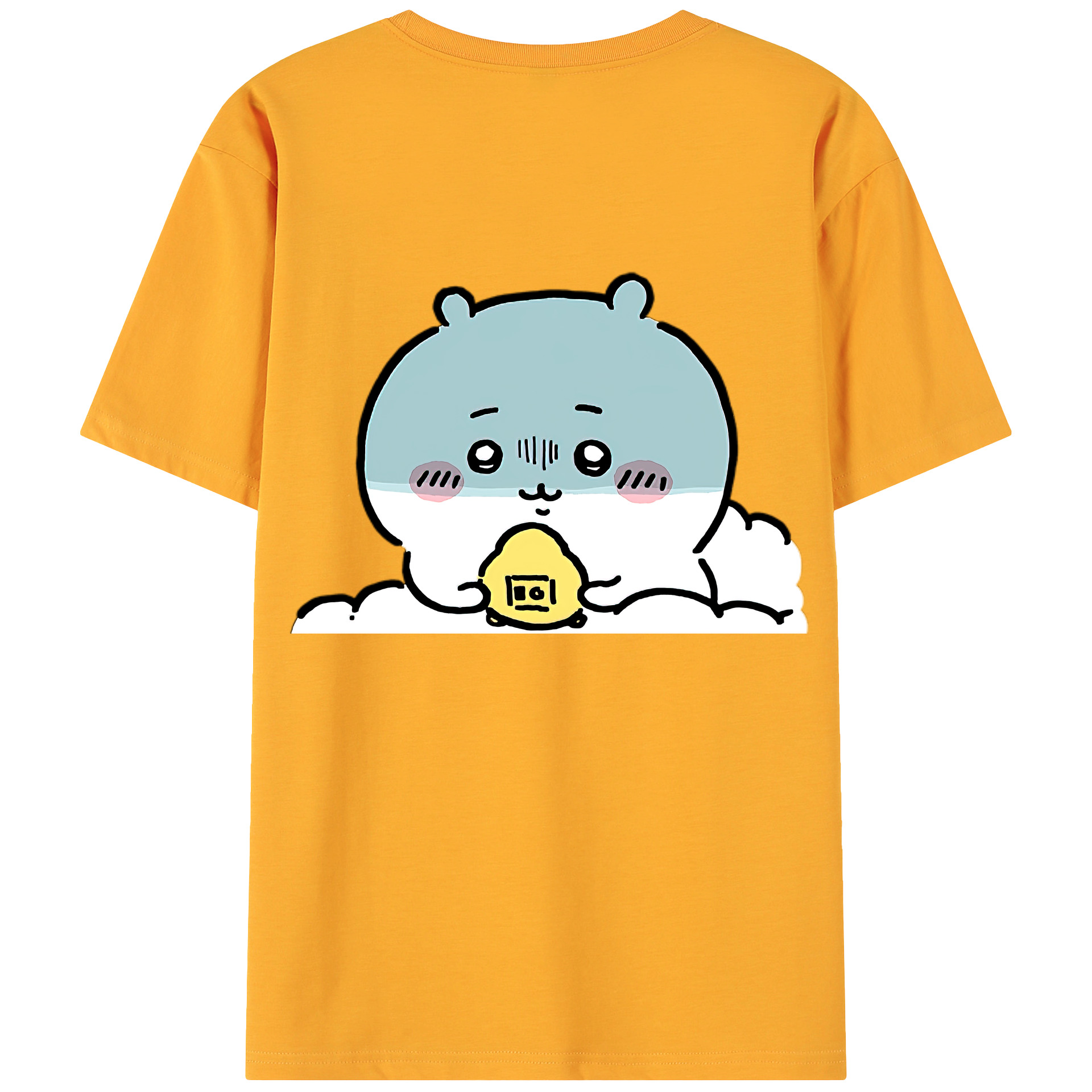 （画像用） ちいかわ ちいかわ Chii-kawa chiikawa 綿100％ メンズ半袖Tシャツ（バックプリント） 通気性