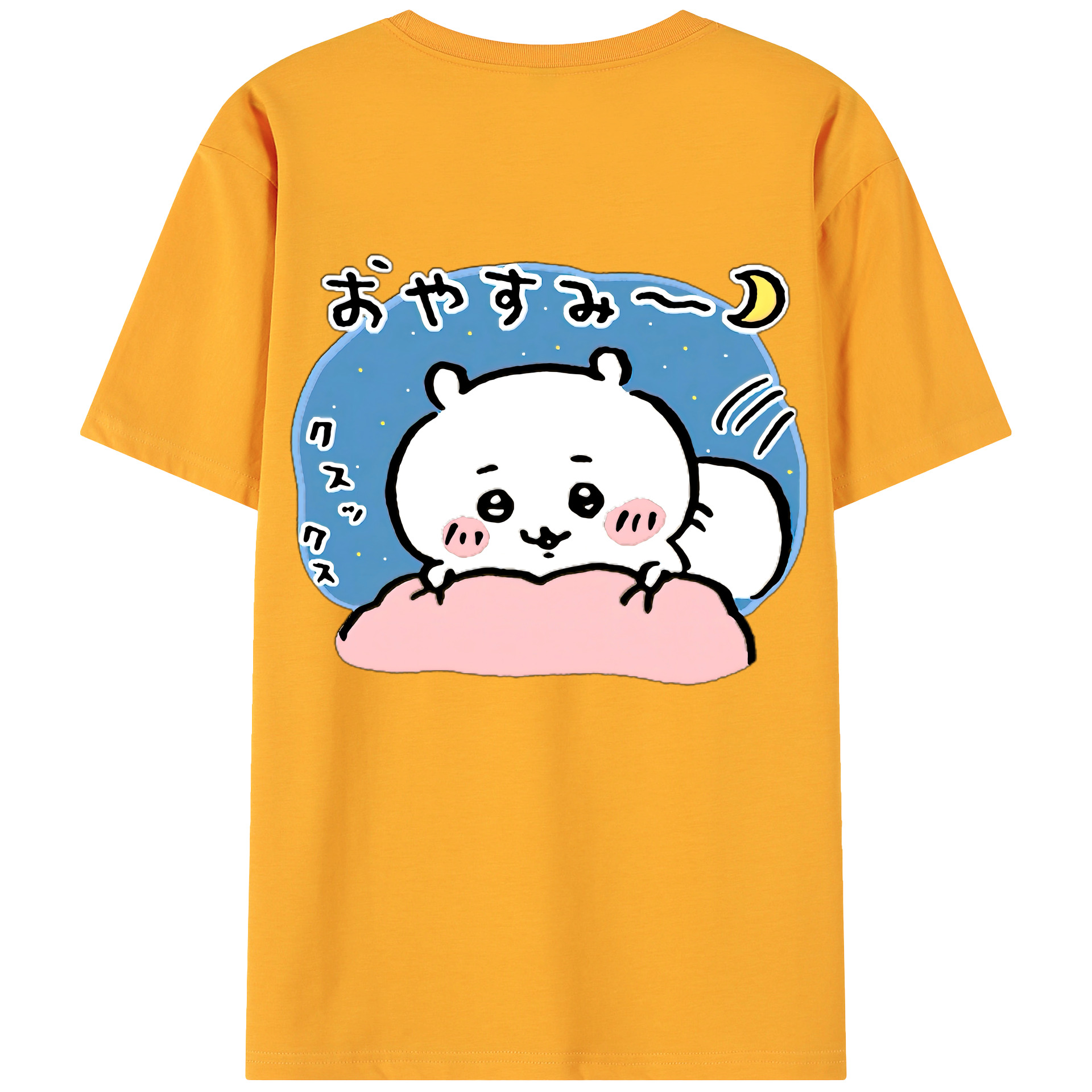（画像用） ちいかわ ちいかわ Chii-kawa chiikawa 綿100％ メンズ半袖Tシャツ（バックプリント） 通気性