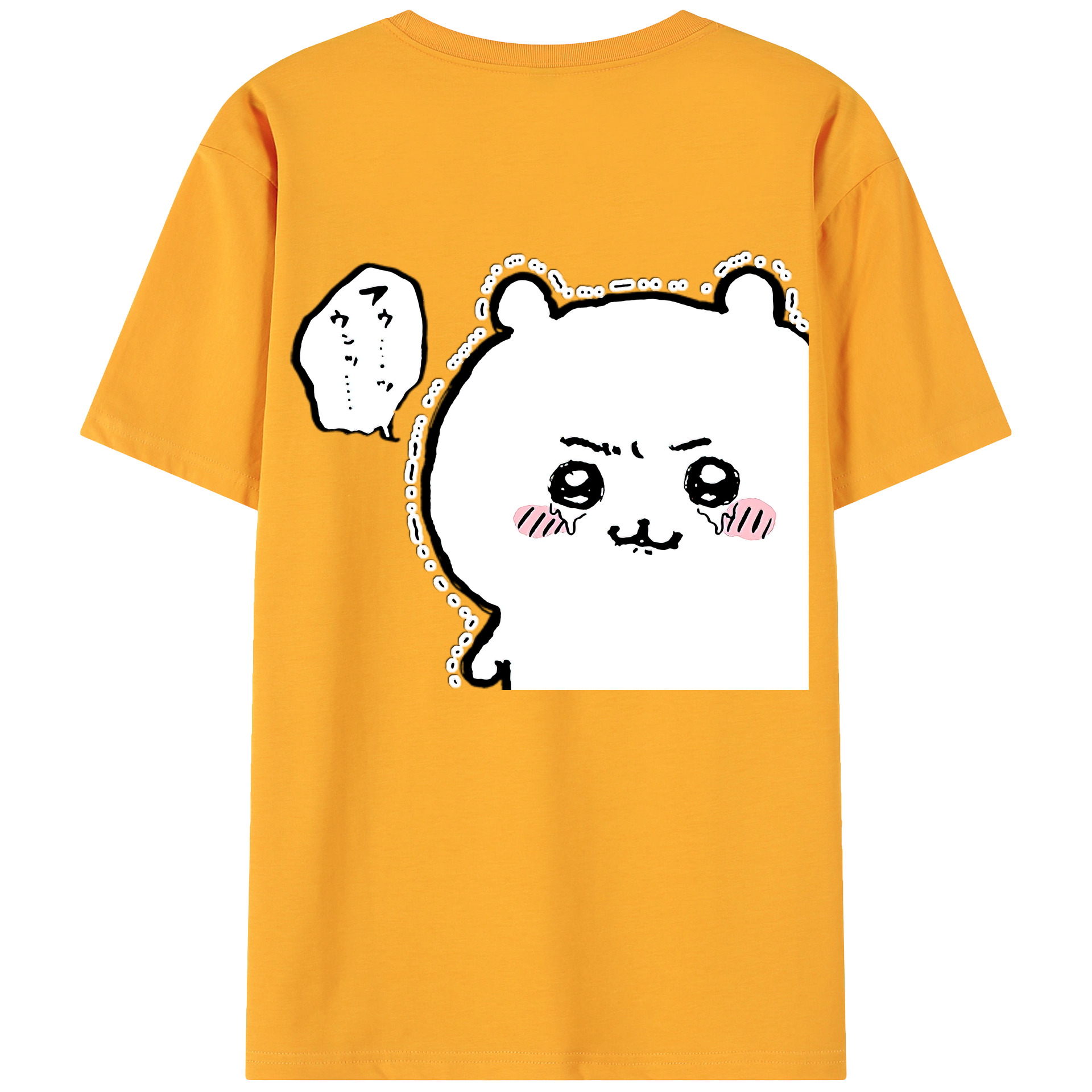 （画像用） ちいかわ ちいかわ Chii-kawa chiikawa 綿100％ メンズ半袖Tシャツ（バックプリント） 通気性