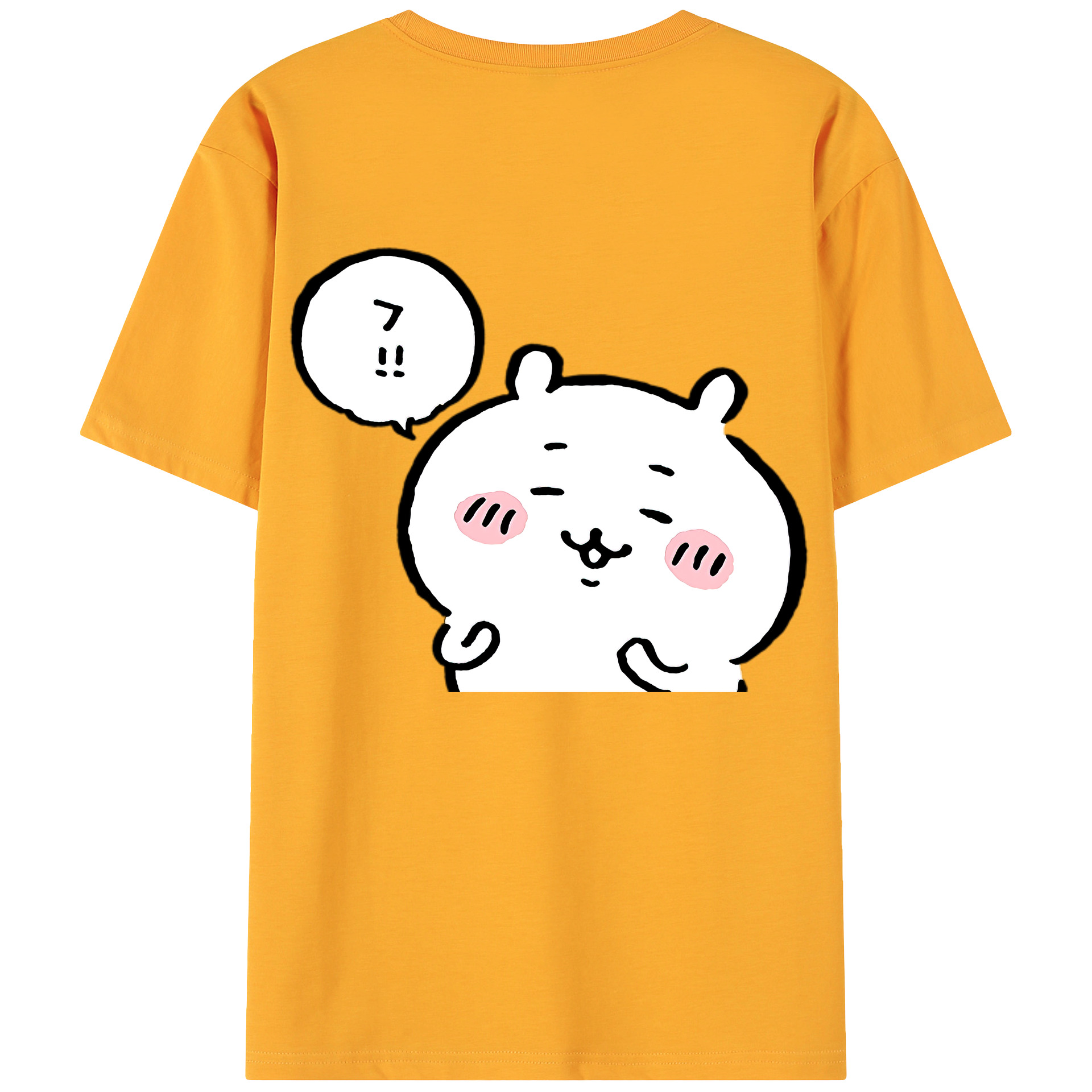 （画像用） ちいかわ ちいかわ Chii-kawa chiikawa 綿100％ メンズ半袖Tシャツ（バックプリント） 通気性