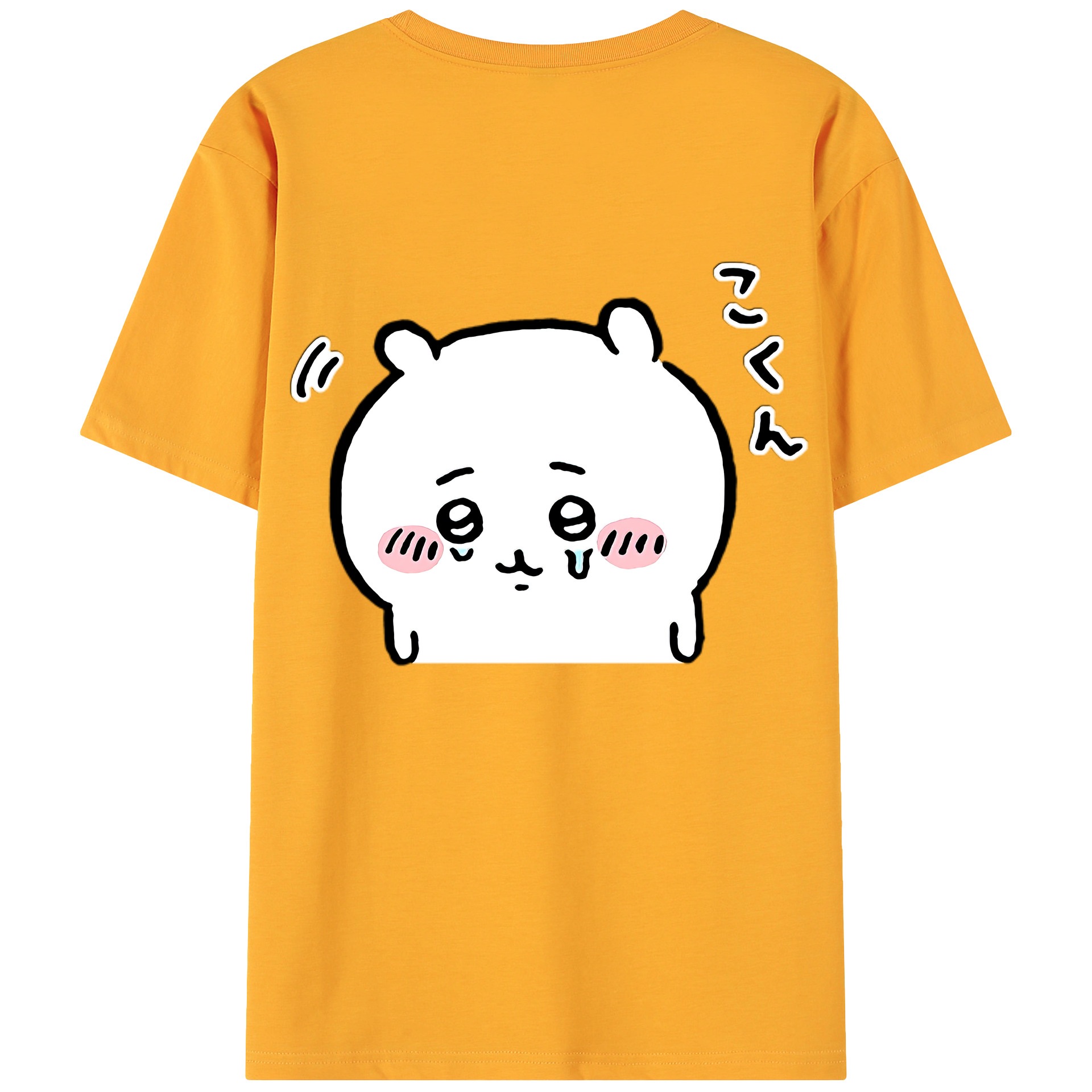 （画像用） ちいかわ ちいかわ Chii-kawa chiikawa 綿100％ メンズ半袖Tシャツ（バックプリント） 通気性
