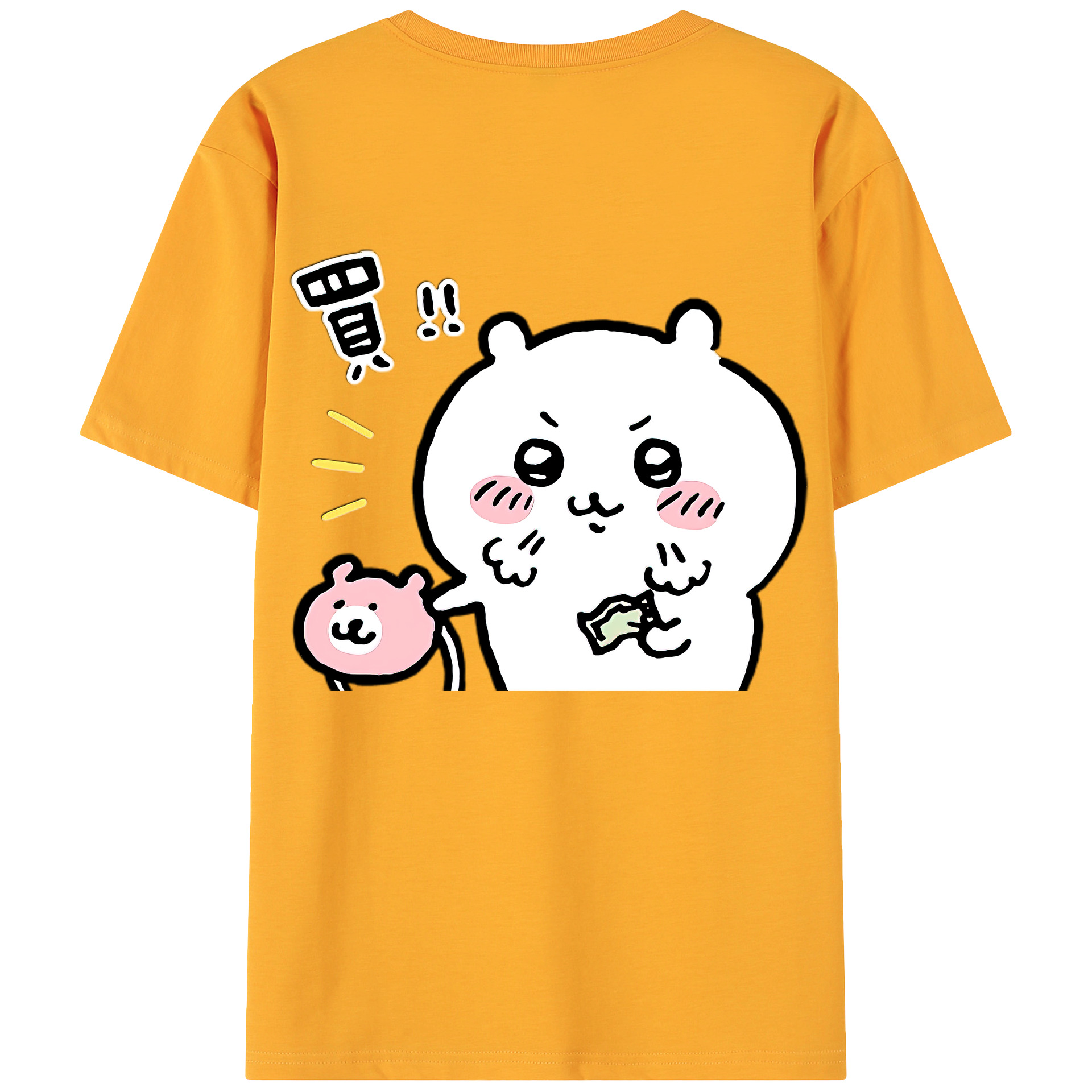 （画像用） ちいかわ ちいかわ Chii-kawa chiikawa 綿100％ メンズ半袖Tシャツ（バックプリント） 通気性