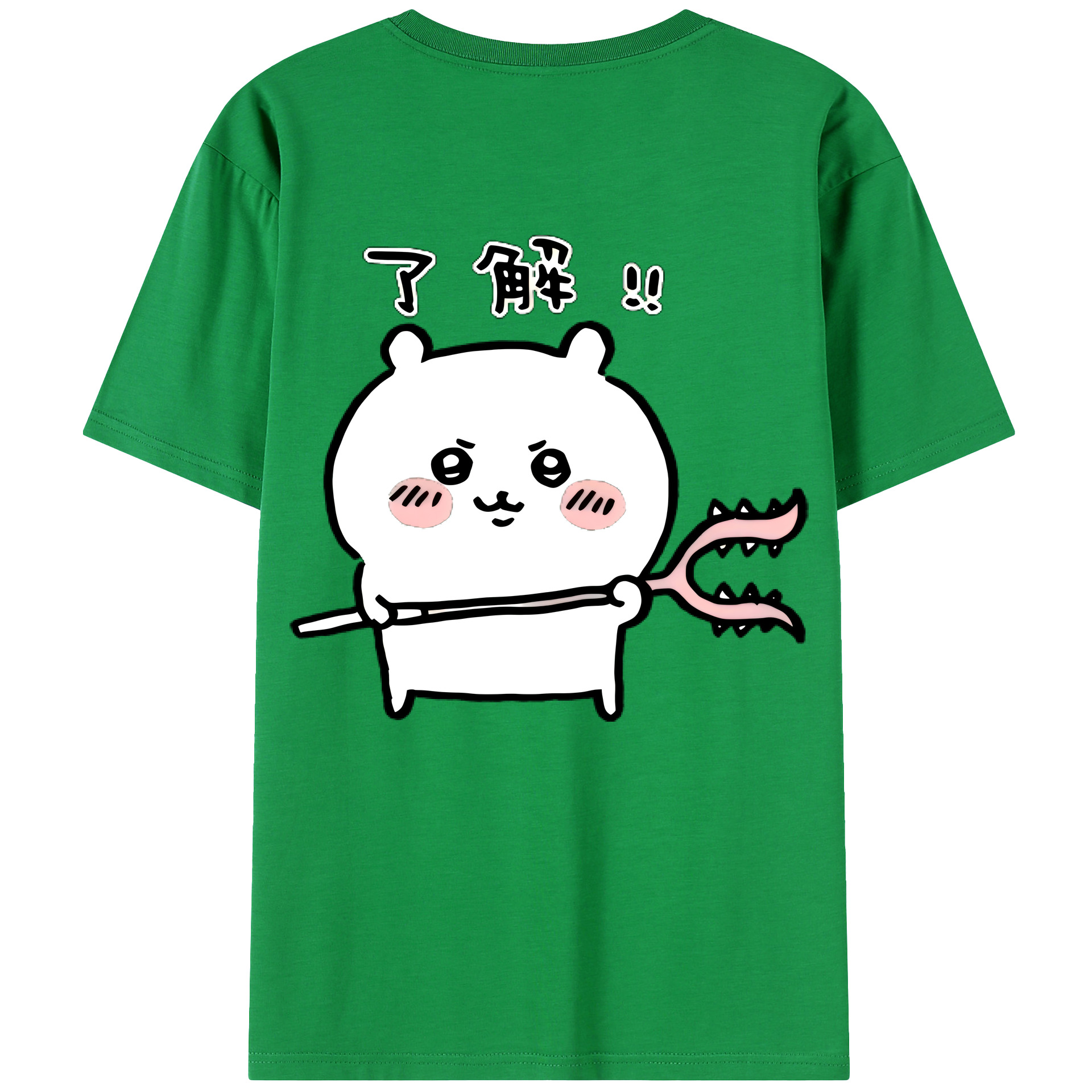 （画像用） ちいかわ ちいかわ Chii-kawa chiikawa 綿100％ メンズ半袖Tシャツ（バックプリント） 通気性