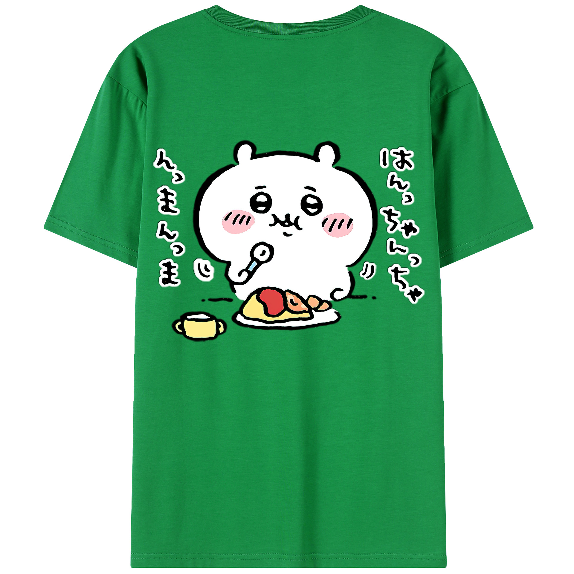 （画像用） ちいかわ ちいかわ Chii-kawa chiikawa 綿100％ メンズ半袖Tシャツ（バックプリント） 通気性