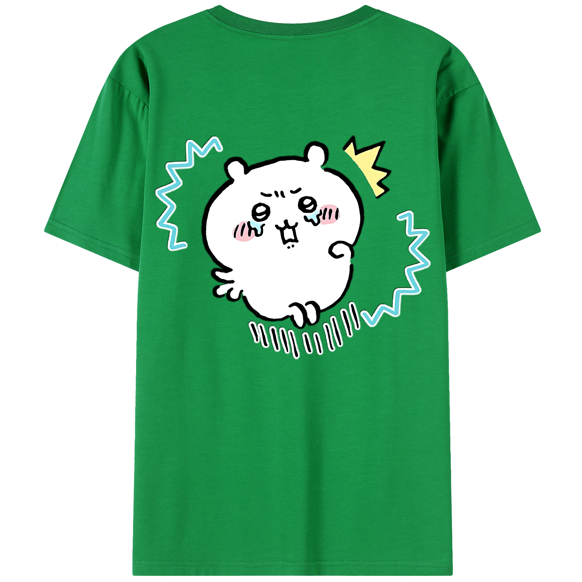 （画像用） ちいかわ ちいかわ Chii-kawa chiikawa 綿100％ メンズ半袖Tシャツ（バックプリント） 通気性