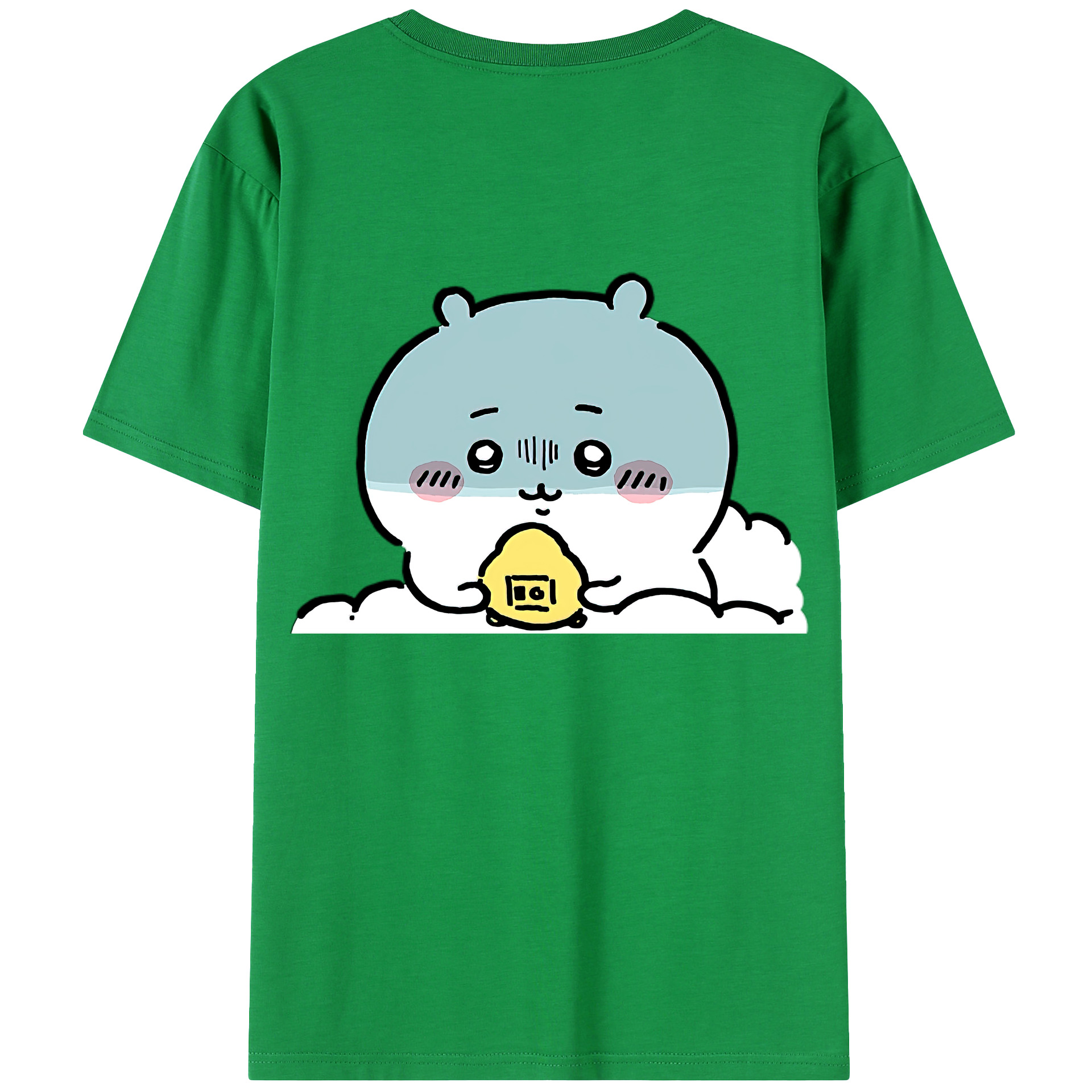 （画像用） ちいかわ ちいかわ Chii-kawa chiikawa 綿100％ メンズ半袖Tシャツ（バックプリント） 通気性