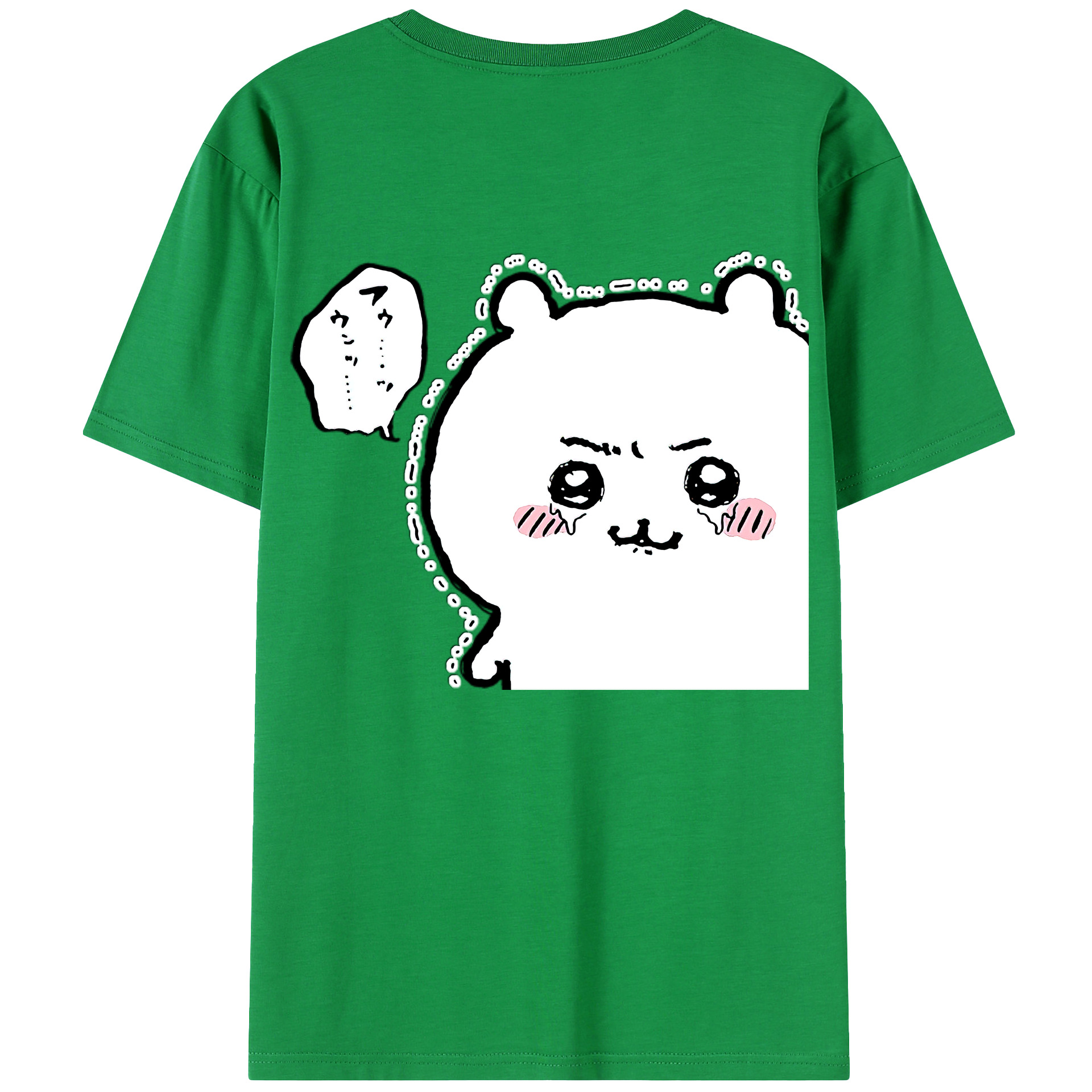 （画像用） ちいかわ ちいかわ Chii-kawa chiikawa 綿100％ メンズ半袖Tシャツ（バックプリント） 通気性