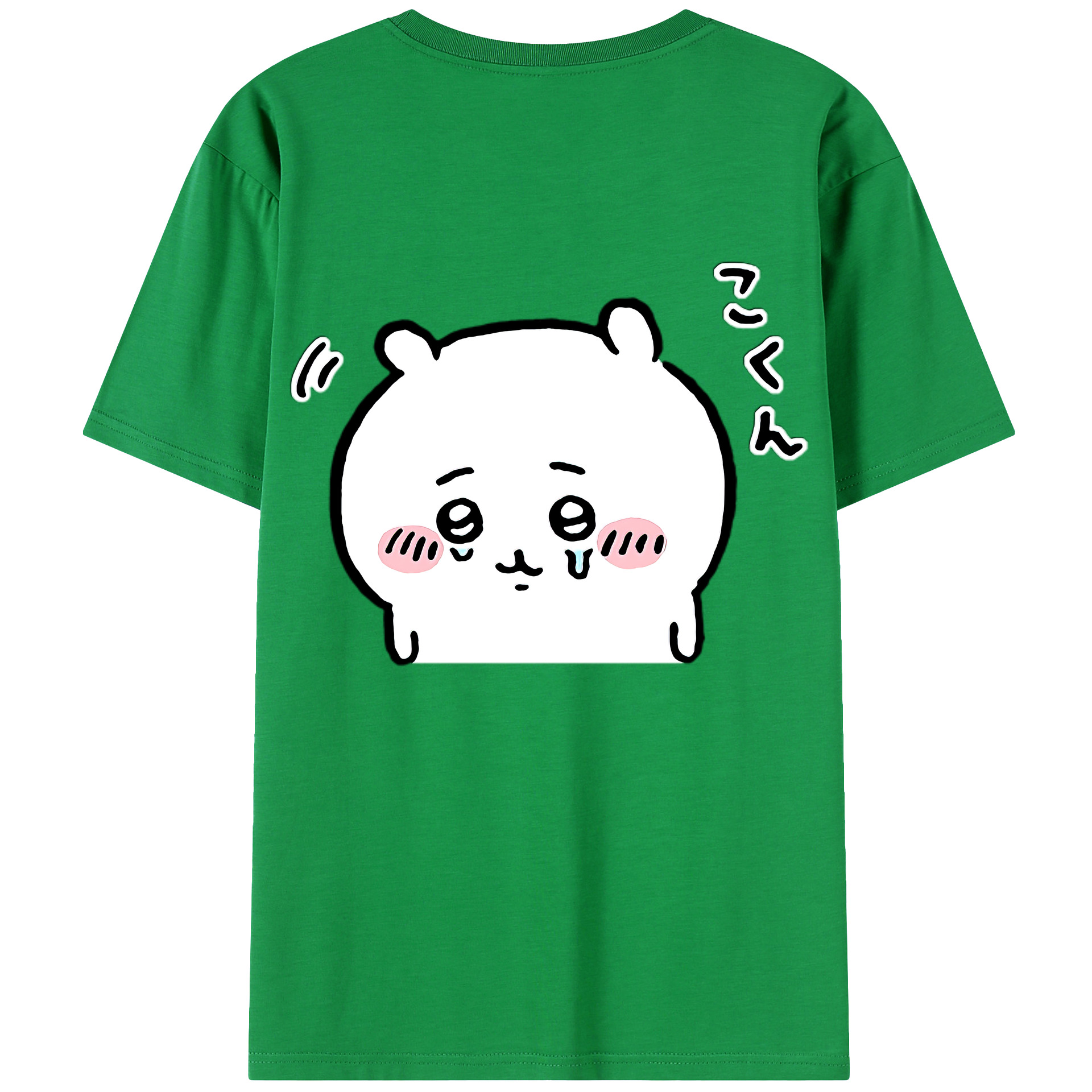 （画像用） ちいかわ ちいかわ Chii-kawa chiikawa 綿100％ メンズ半袖Tシャツ（バックプリント） 通気性