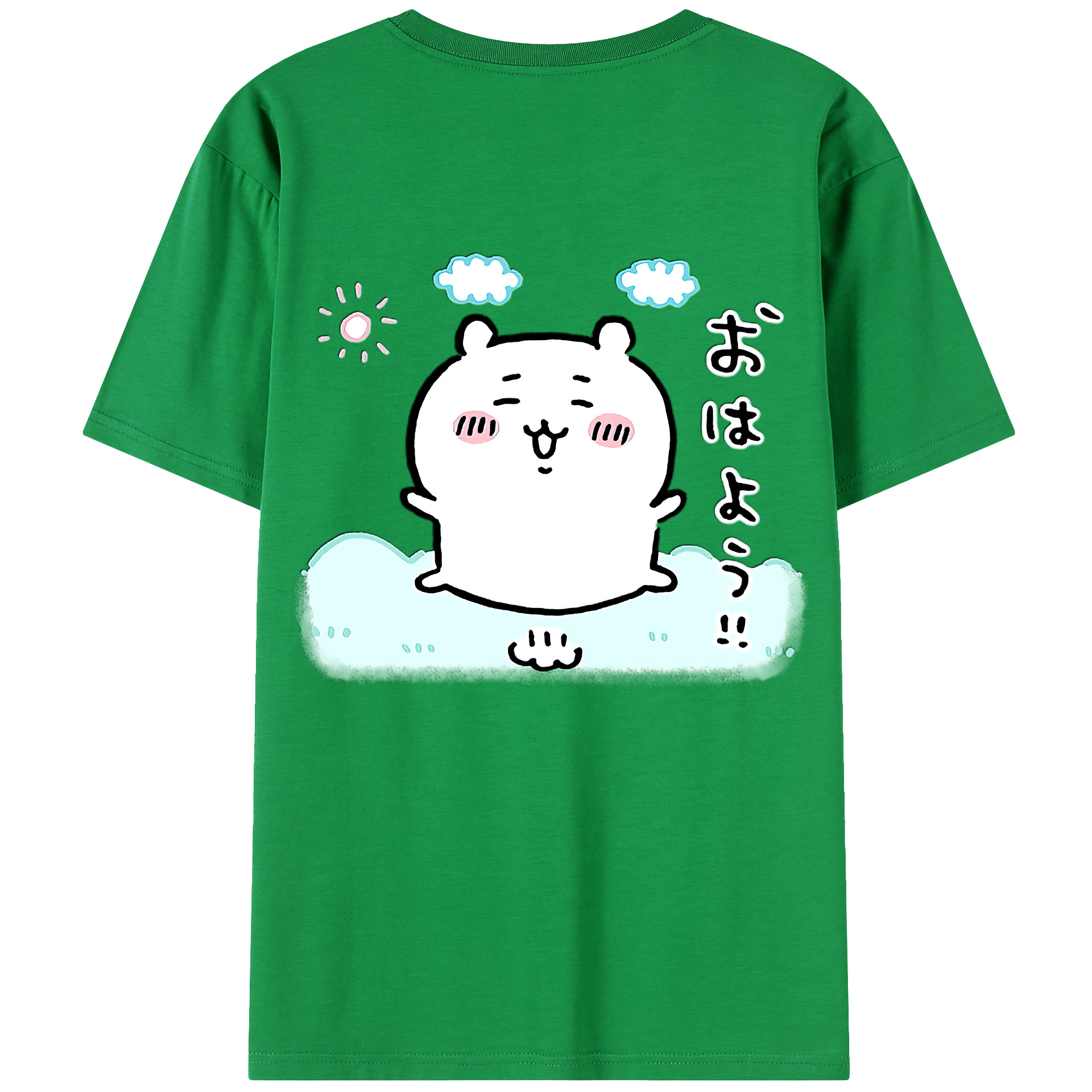 （画像用） ちいかわ ちいかわ Chii-kawa chiikawa 綿100％ メンズ半袖Tシャツ（バックプリント） 通気性